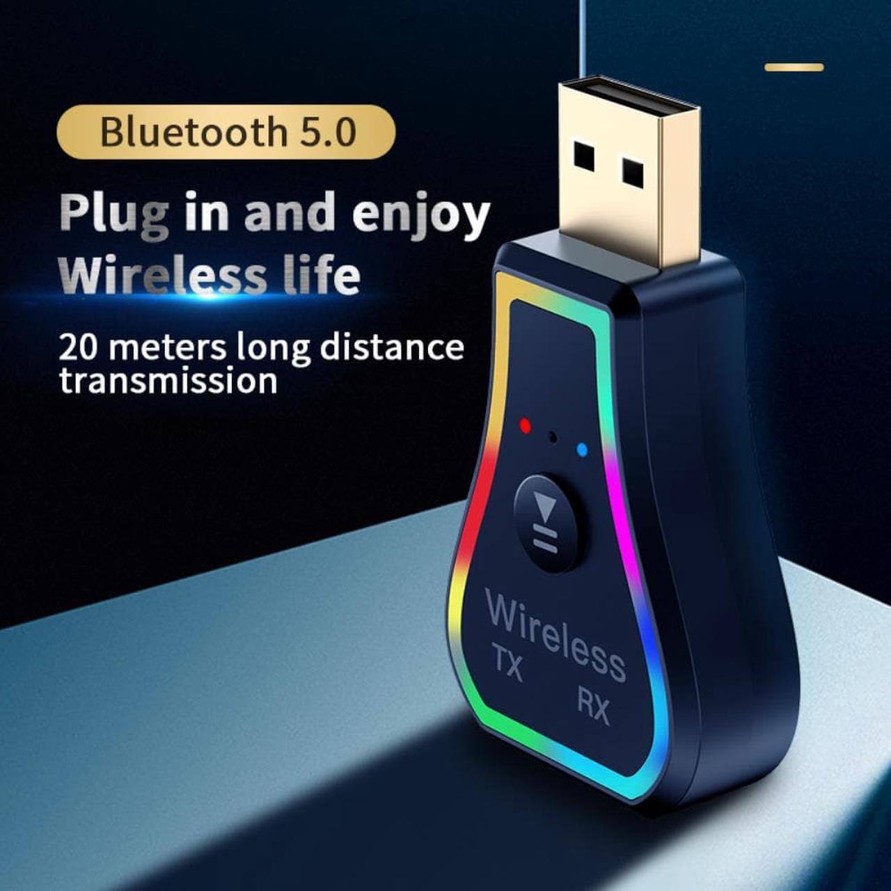 USB Bluetooth 5.0 Audio Transmitter Receiver Adapter 3.5mm for TV PC Car AUX HOT selling