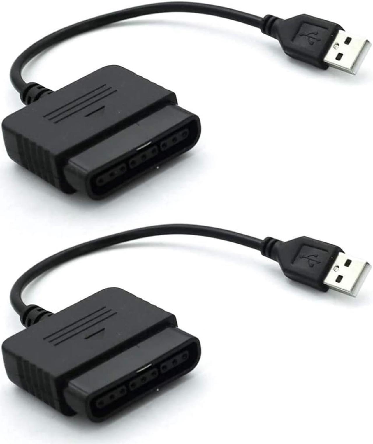 USB Port Game Controller Converter P2 to P3 Adapter Cable Without Driver Gamepad for PS2 PS3/PC System 2-Pack