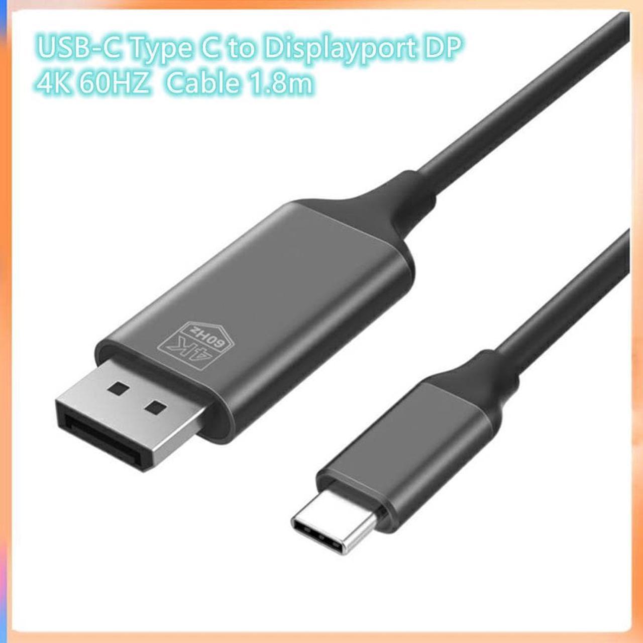 4K 60HZ USB-C Type C male to Displayport DP male Adapter Converter fast Cable 1.8m  for Macbook XPS