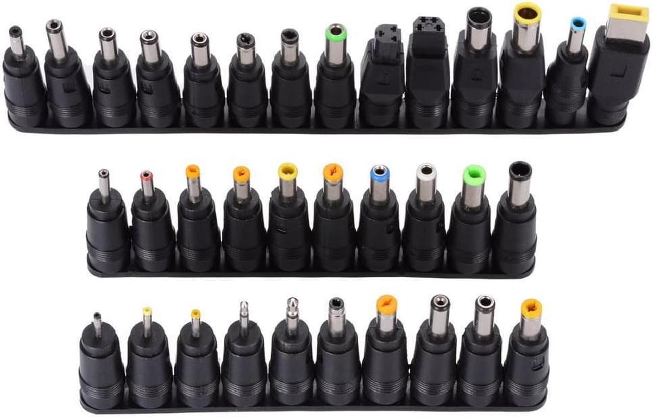 NUOLIANXIN 34pcs Universal Laptop Notebook Input DC Plug Set Jack Tips for and Most Laptops