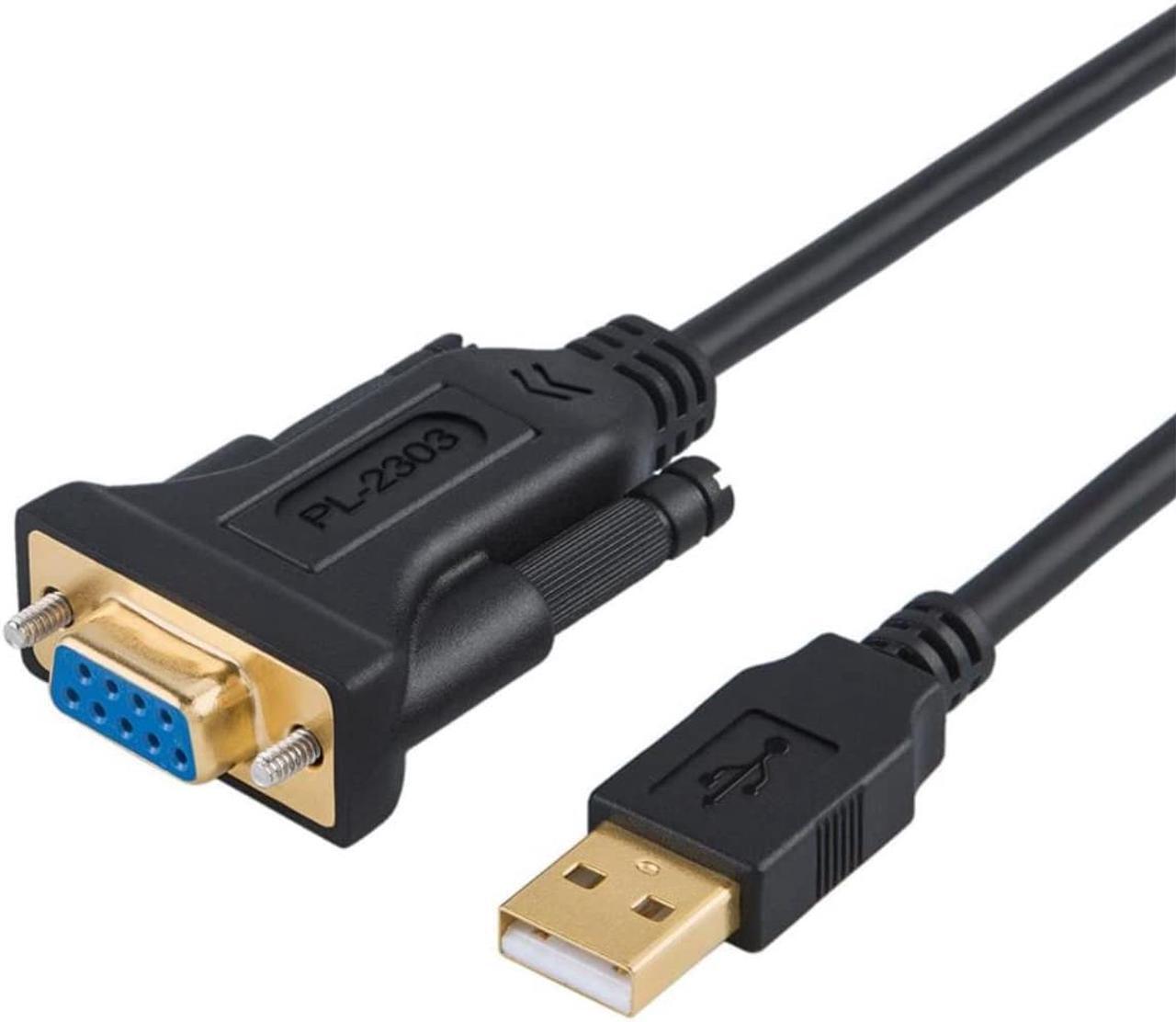 Main image of USB to RS232 Adapter with PL2303 Chip 3.3 FT,USB 2.0 to RS232 Female DB9 Serial Converter Cable for Cashier Register, Modem