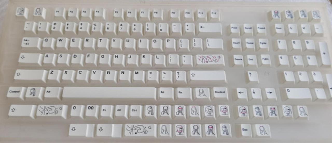 Keycaps 135 Keys Drawing Board Theme PBT Dye Subbed Minimalist White Key Caps For MX Switch Mechanical Keyboard Profile