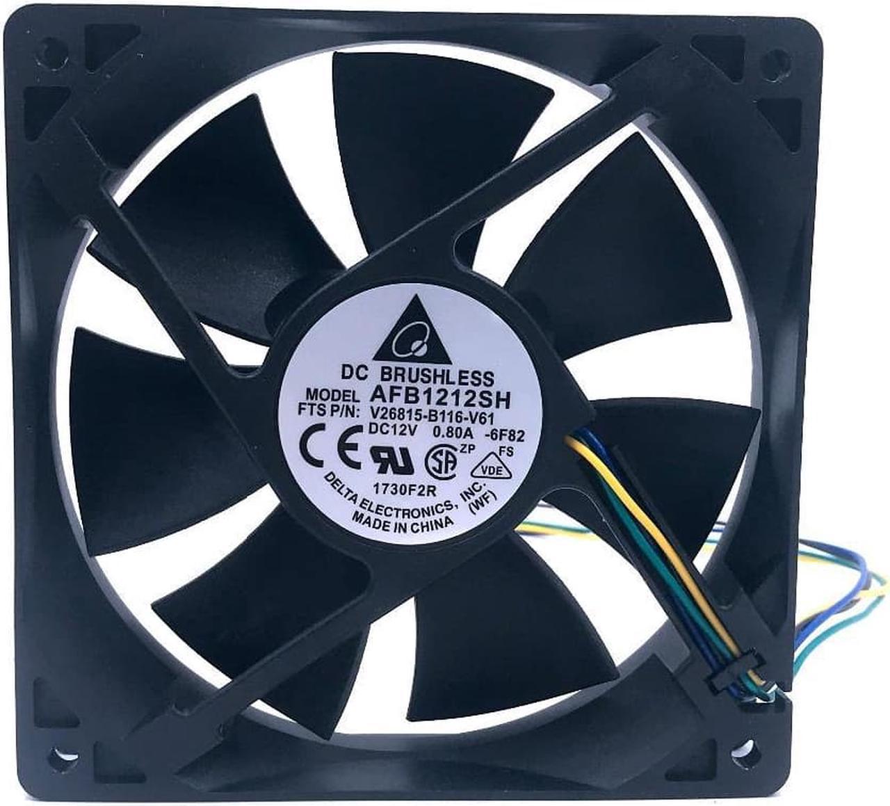 OIAGLH 120mm PWM Server Case Fan 12CM 12025 120X120X25MM DC12V Duall Ball 4P 4-Pin Cooling Fan High CFM Speed Control by PWM