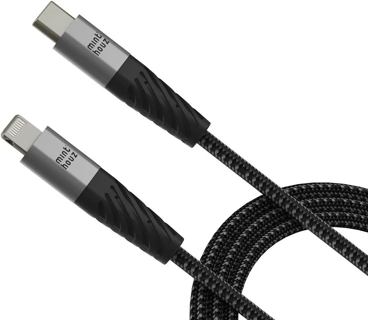 Main image of USB C to Lighning Cable, Minthouz [1-Pack 3ft] Lightning to USB-C 3A/60W Fast Charging Cable, Fast Data Sync Transfer Cord, MFi Certified, Compatible with iPhone 12/ 12 Mini/ 12 Pro/ 12 Pro Max, Gray