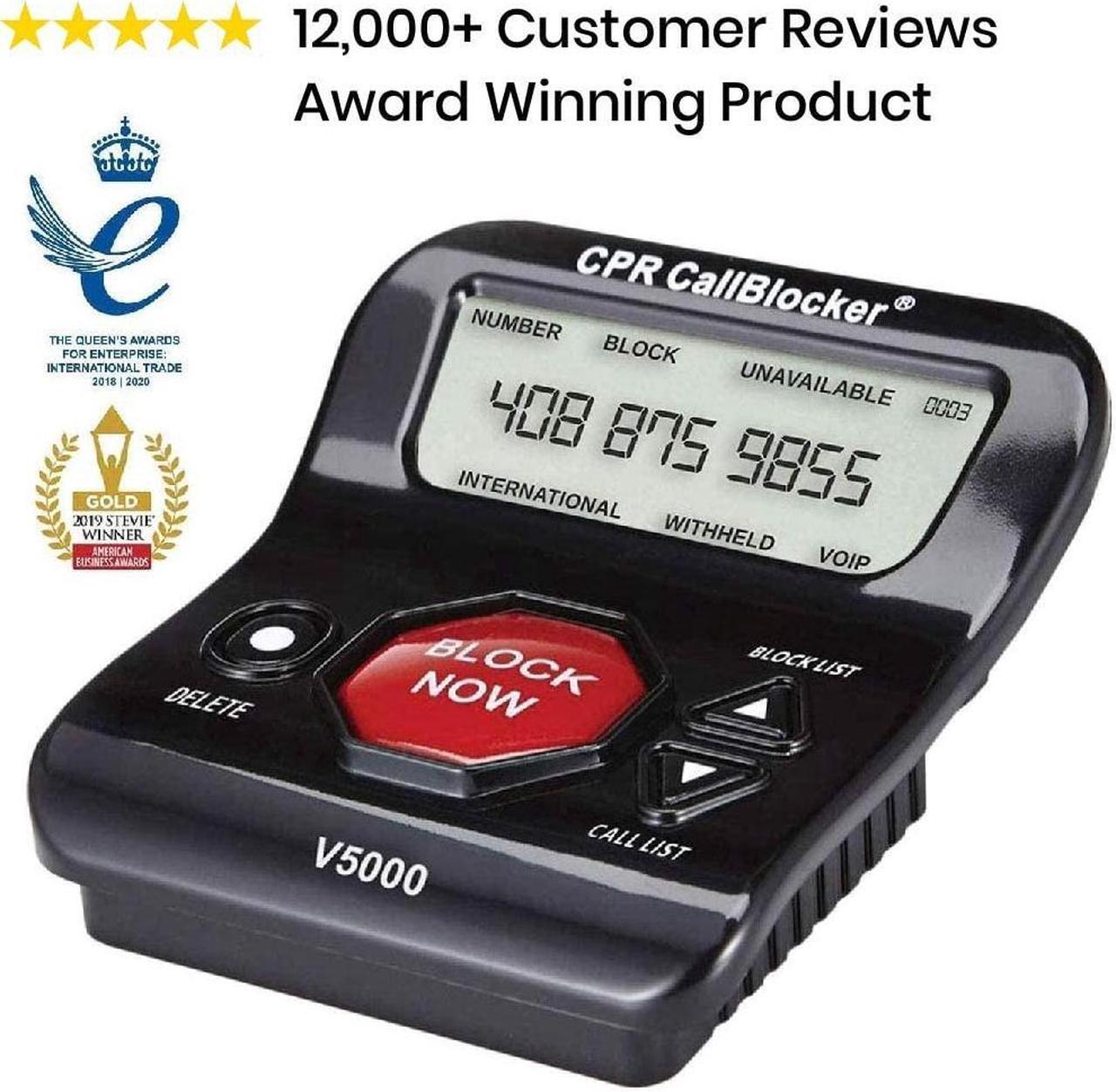 Alt view image 12 of 14 - CPR V5000 Landline Call Blocker, Block 5000 Known and 1500 Additional Scam Robocall. Block All Robocalls, Political Calls, Private Calls at a Touch of a Button