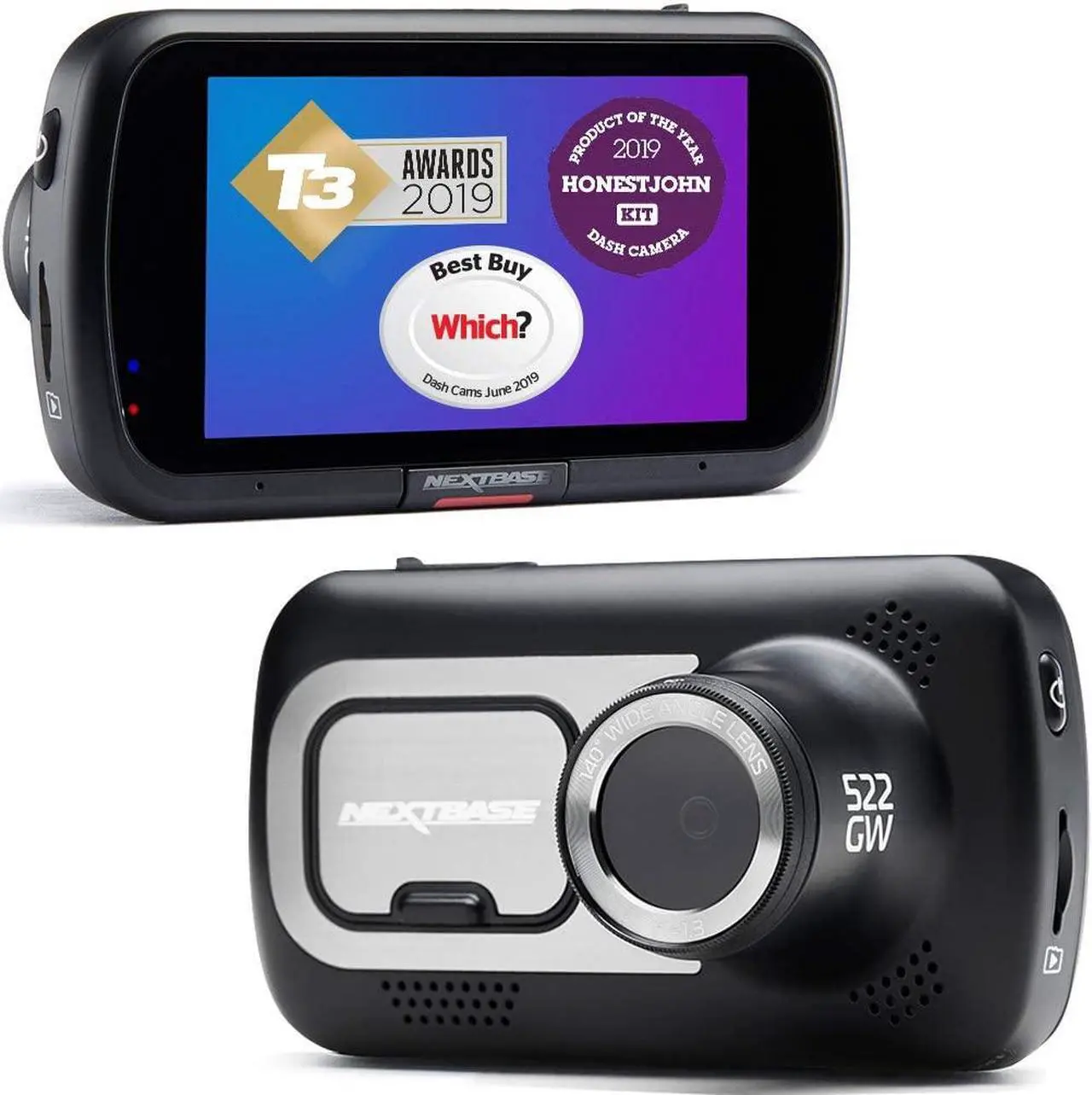 Alt view image 6 of 17 - Nextbase 522GW Series 2 Car Dash Camera -1440p/30fps HD DVR Cam Front and Rear Recording Modules 140° Wide Viewing Angle Wi-Fi & Bluetooth Alexa GPS Polarising Filter Black