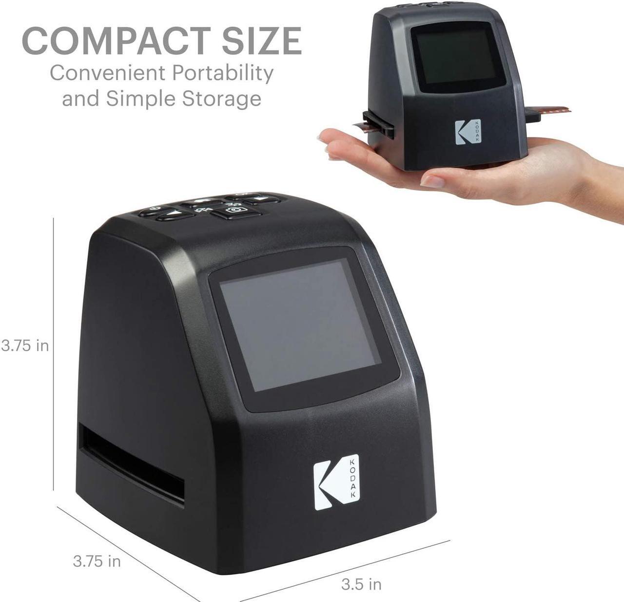 Alt view image 13 of 20 - kodak mini digital film & slide scanner  converts 35mm, 126, 110, super 8 & 8mm film negatives & slides to 22 megapixel jpeg images  includes  2.4 lcd screen  easy load film adapters