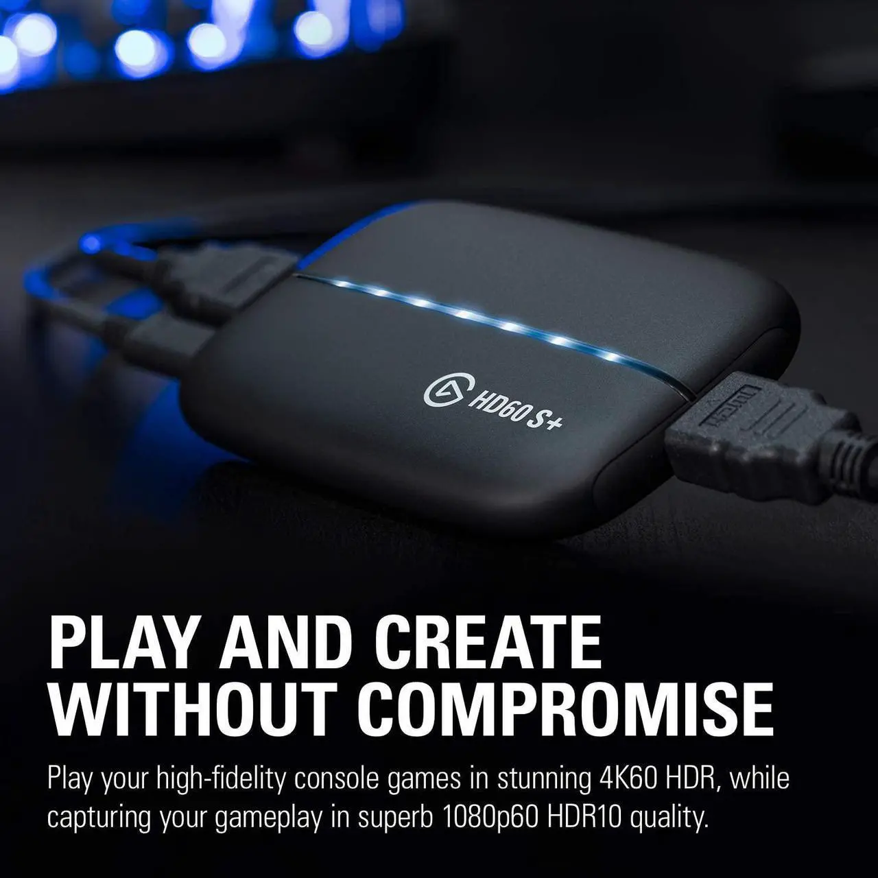 Alt view image 17 of 20 - Elgato HD60 S+, External Capture Card, Stream and Record in 1080p60 HDR10 or 4K60 HDR10 with ultra-low latency on PS5, PS4/Pro, Xbox Series X/S, Xbox One X/S, in OBS and more, works with PC and Mac