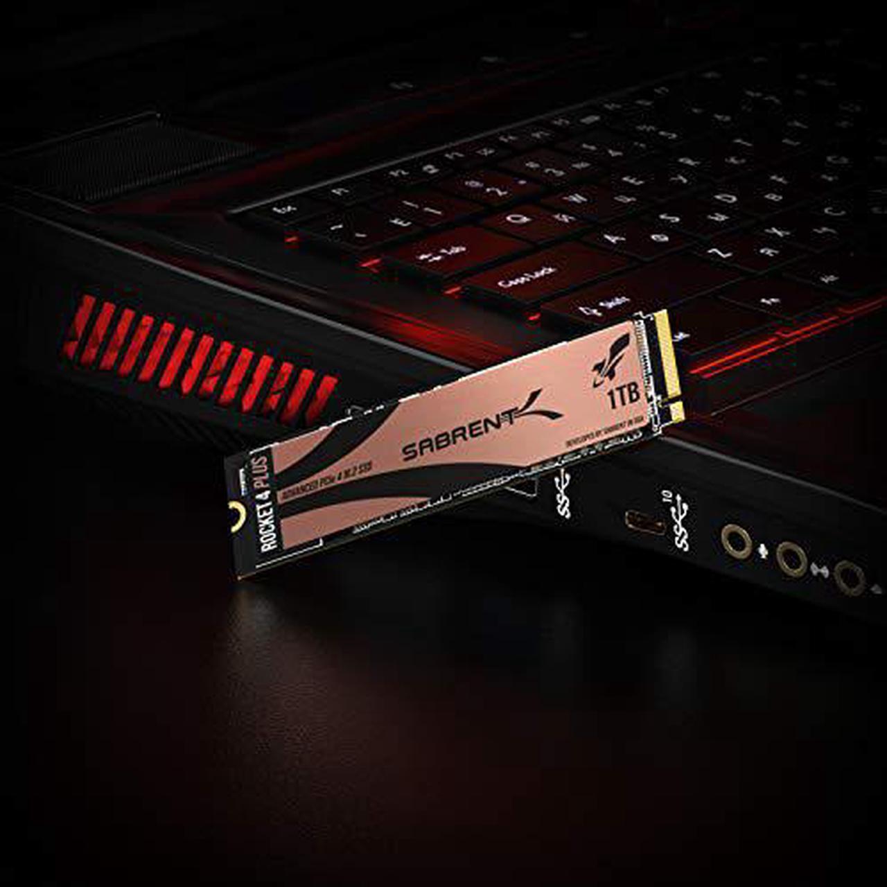 Alt view image 9 of 11 - SABRENT 1TB Rocket 4 Plus NVMe 4.0 Gen4 PCIe M.2 Internal SSD Extreme Performance Solid State Drive (SB-RKT4P-1TB)