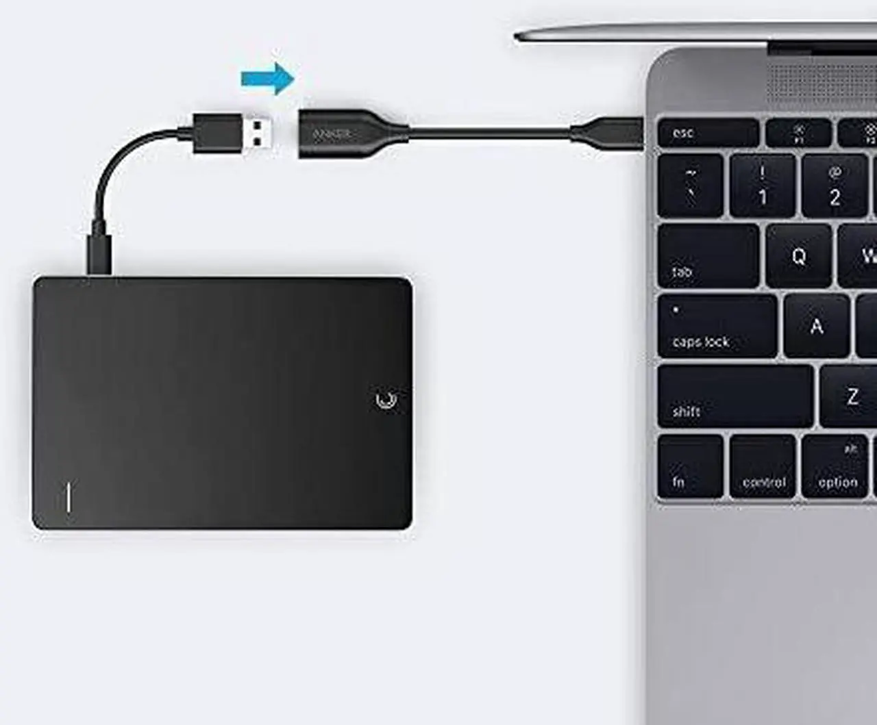 Alt view image 6 of 8 - Anker USB-C to USB 3.1 Adapter, Converts USB-C Female into USB-A Female, Uses USB OTG Technology, Compatible with Galaxy S8 S8+, Google Pixel, Nexus 6P 5X, LG V20 G5 and more
