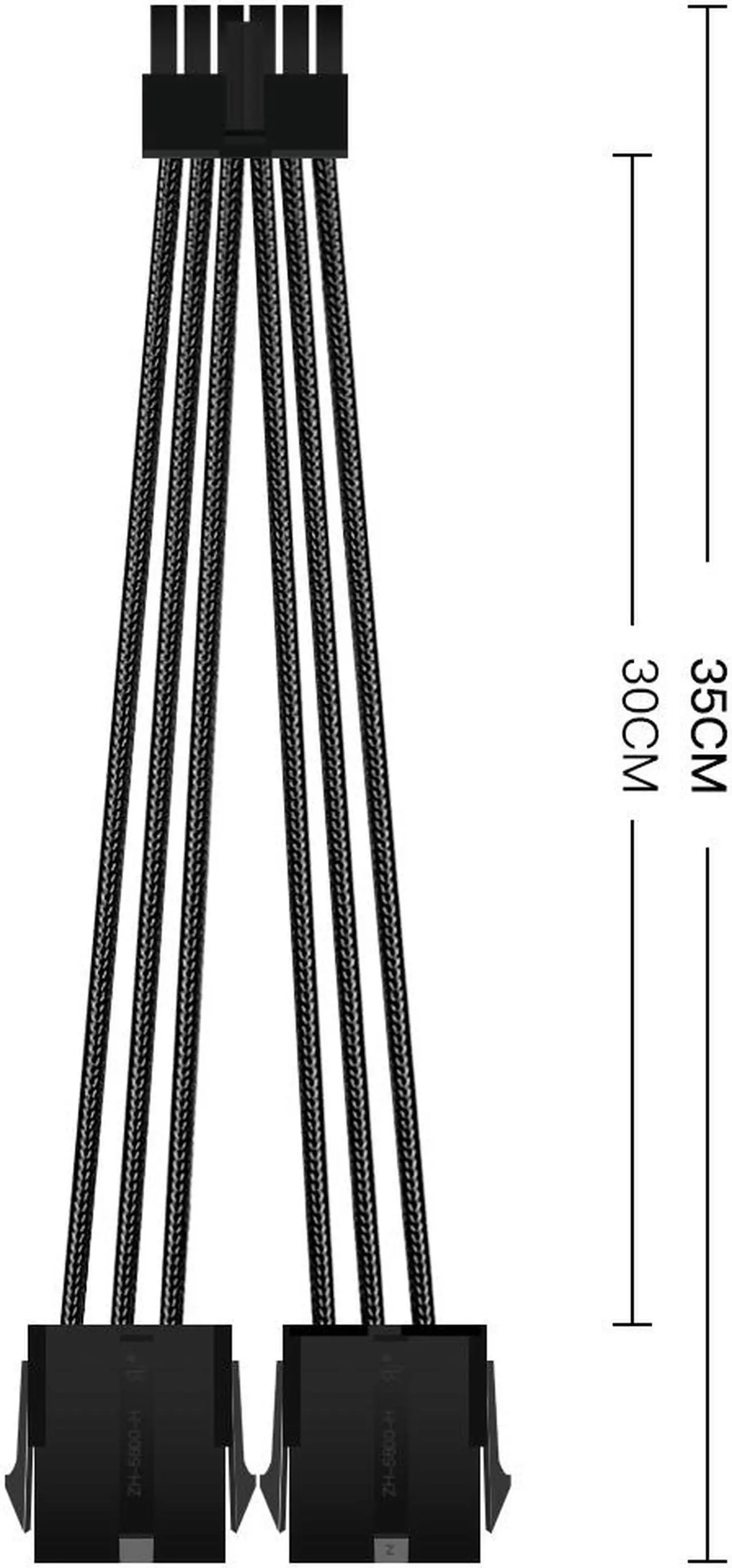 Alt view image 2 of 7 - Hipesen RTX Graphics card 3.0 Series 3070/3080/3080 ti / 3090 12p to double 8 p Graphics Card turn Wiring 18AWG Extension cable