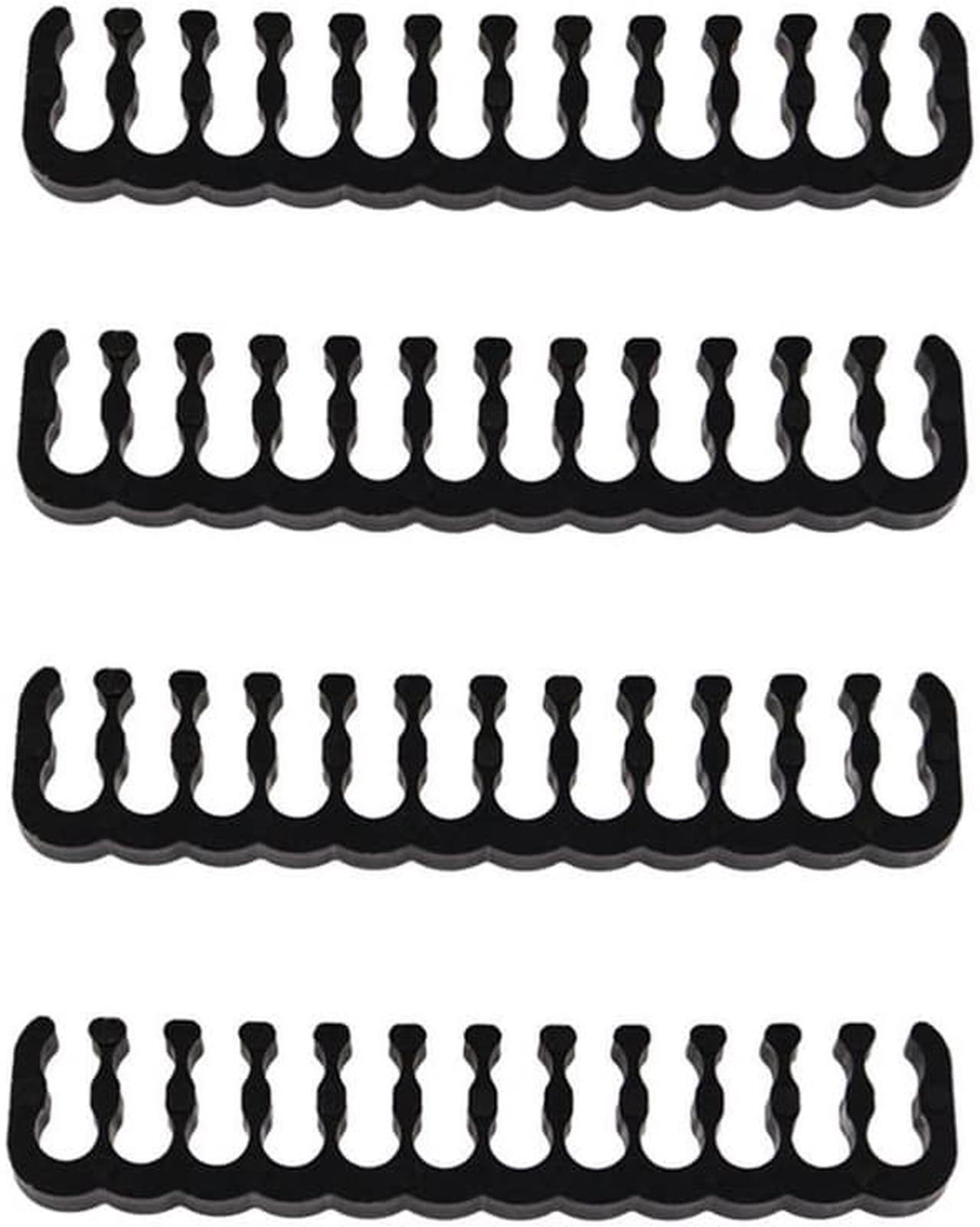 Alt view image 3 of 6 - Hipesen 24 Pieces Set = 24-pin x 4, 8-pin x 12, 6-pin x 8 Cable Comb for 3 mm Cable Gesleeved Up To 3.4 mm/0.13inch)  Frosted Black