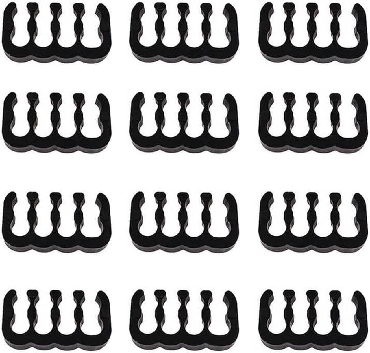 Alt view image 2 of 6 - Hipesen 24 Pieces Set = 24-pin x 4, 8-pin x 12, 6-pin x 8 Cable Comb for 3 mm Cable Gesleeved Up To 3.4 mm/0.13inch)  Frosted Black