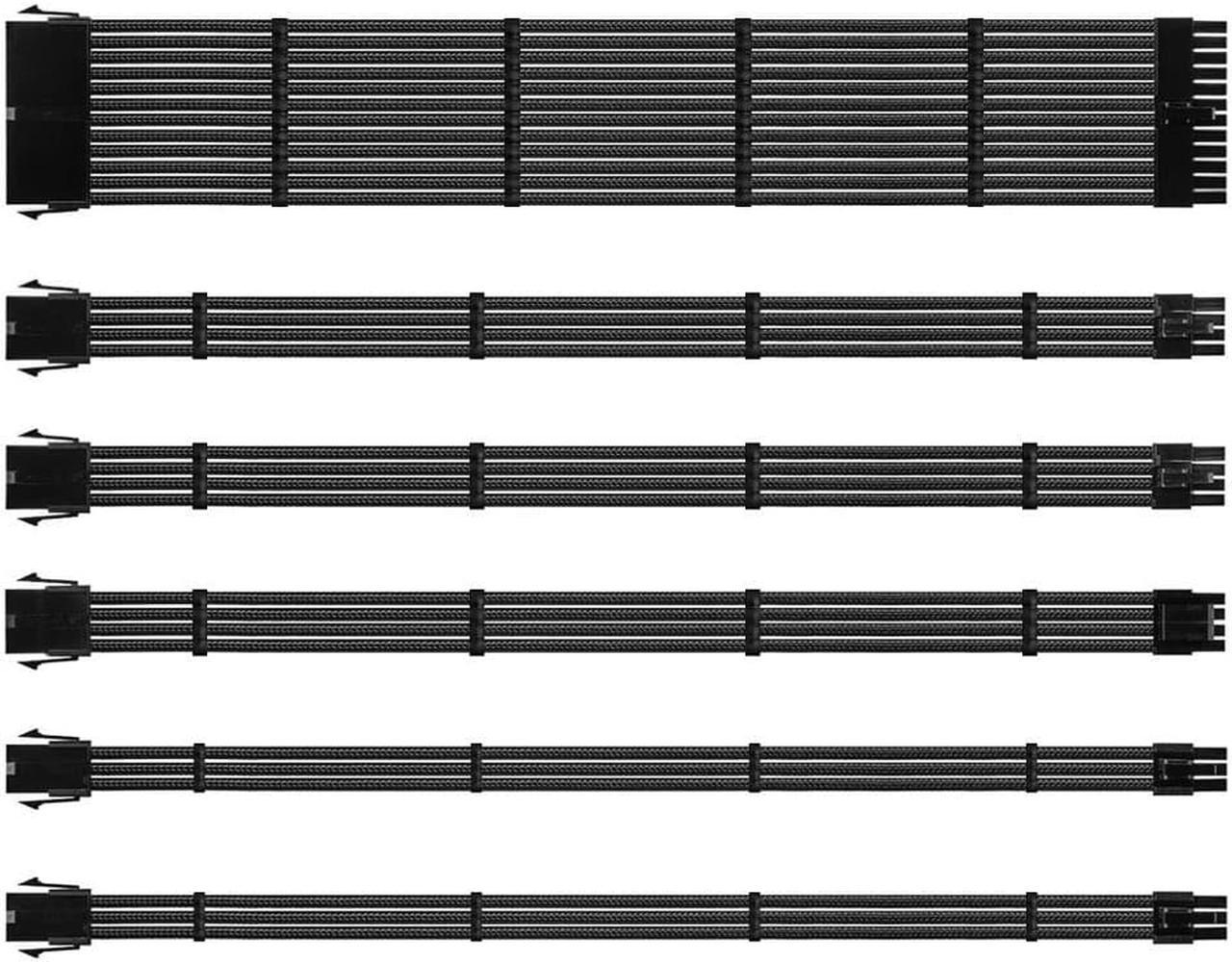 Alt view image 5 of 6 - Hipesen 24 Pieces Set = 24-pin x 4, 8-pin x 12, 6-pin x 8 Cable Comb for 3 mm Cable Gesleeved Up To 3.4 mm/0.13inch)  Frosted Black