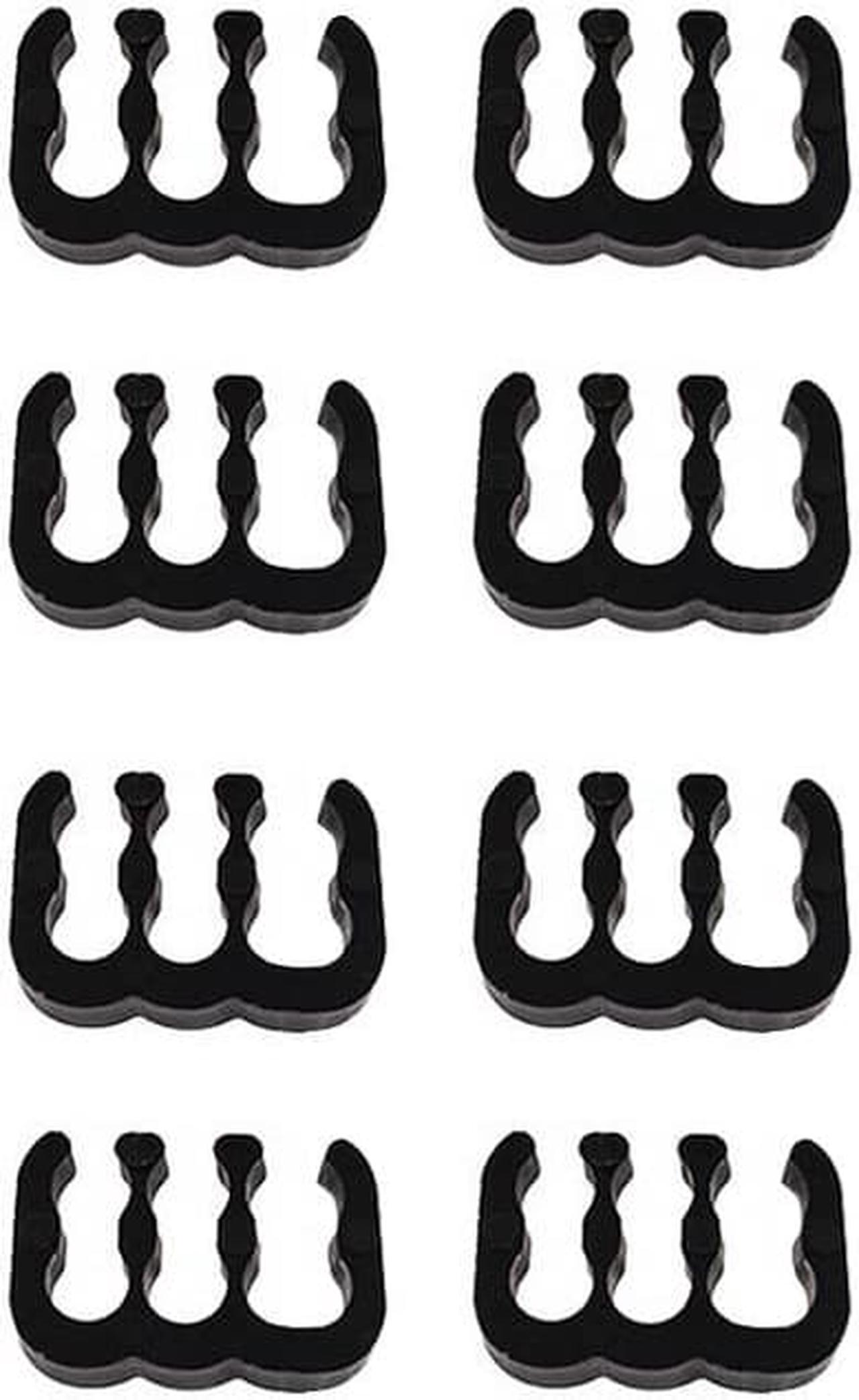 Alt view image 4 of 6 - Hipesen 24 Pieces Set = 24-pin x 4, 8-pin x 12, 6-pin x 8 Cable Comb for 3 mm Cable Gesleeved Up To 3.4 mm/0.13inch)  Frosted Black
