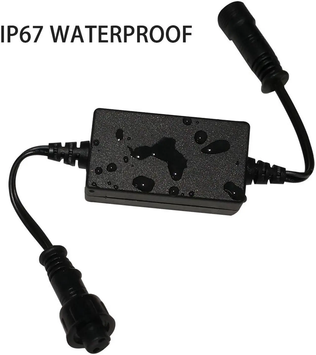 Alt view image 7 of 7 - LED Lights Dimmer, SMY Deck Lights Dimmer with RF Wireless Remote Controller in Waterproof IP67 for Led Lights Dimming with Black Extension Cable DC Male and Female Connectors