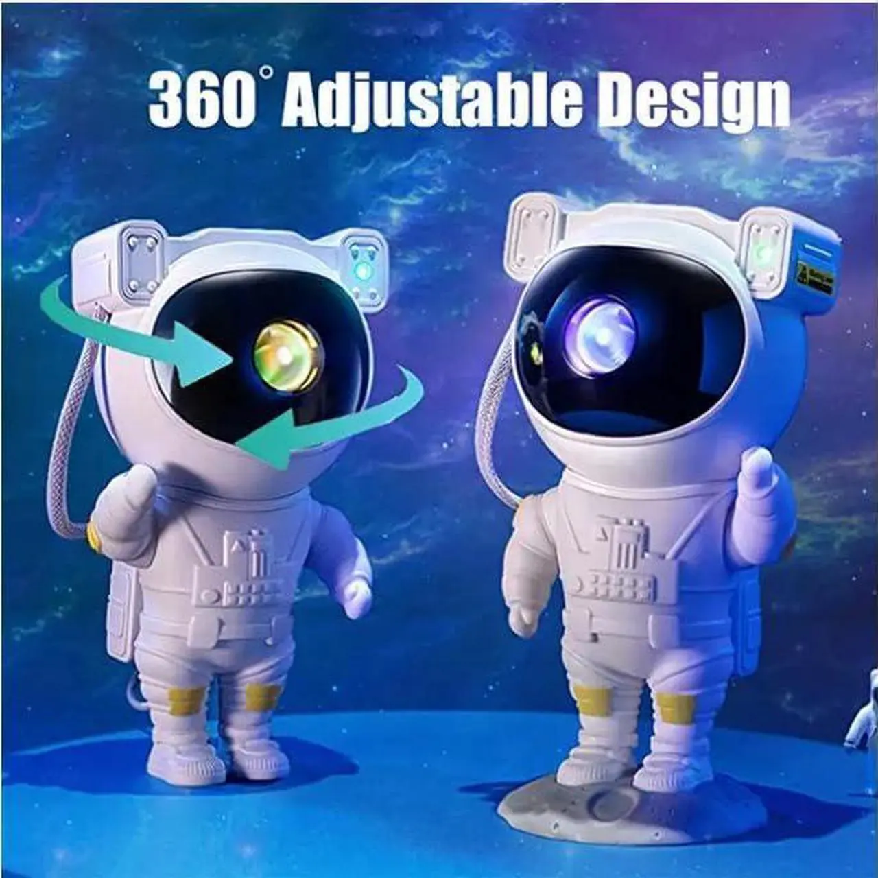 Alt view image 4 of 7 - Astronaut Galaxy Light Projector, Space Buddy Projector Night Light for Bedroom with Remote Control and Timer, Astro Alan Star Ceiling Projector for Kids Adults