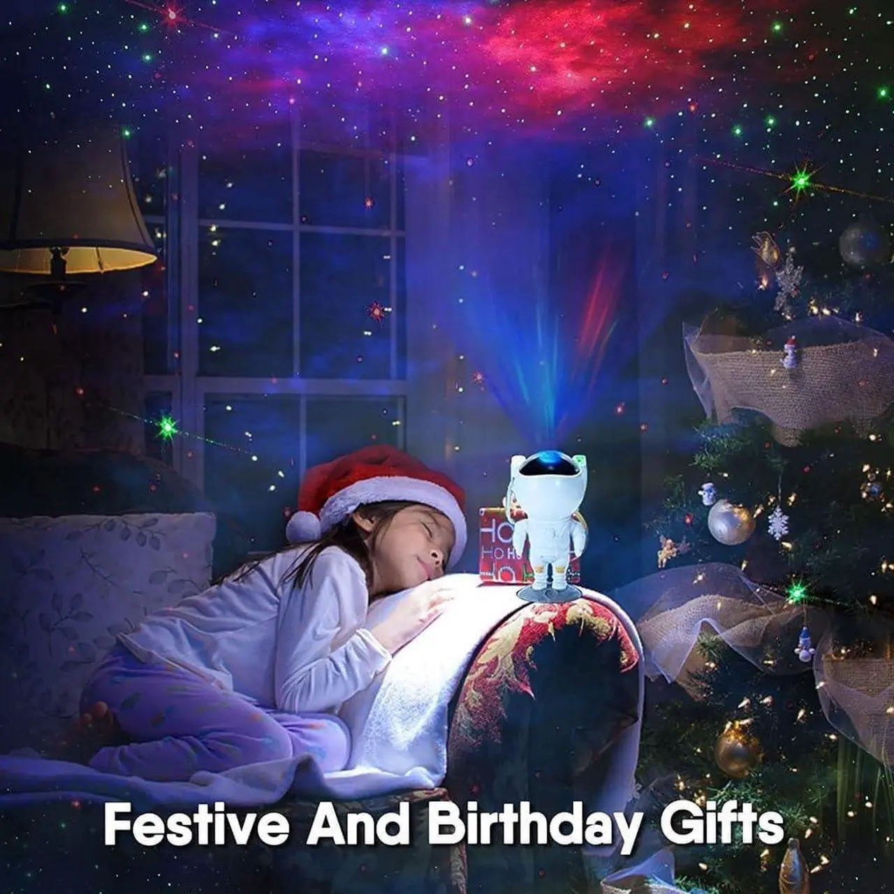 Alt view image 5 of 7 - Astronaut Galaxy Light Projector, Space Buddy Projector Night Light for Bedroom with Remote Control and Timer, Astro Alan Star Ceiling Projector for Kids Adults
