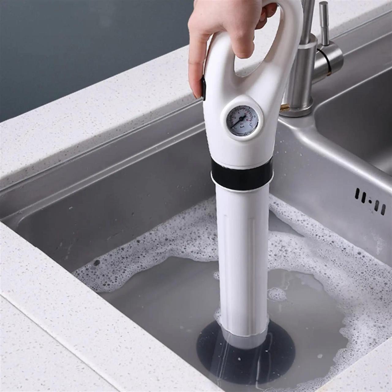Alt view image 2 of 6 - Sewer Dredge Clogged Toilet Plungers Drain Blaster High Pressure Cleaner Air Drain Cleaner Manual Pneumatic Dredge Tools