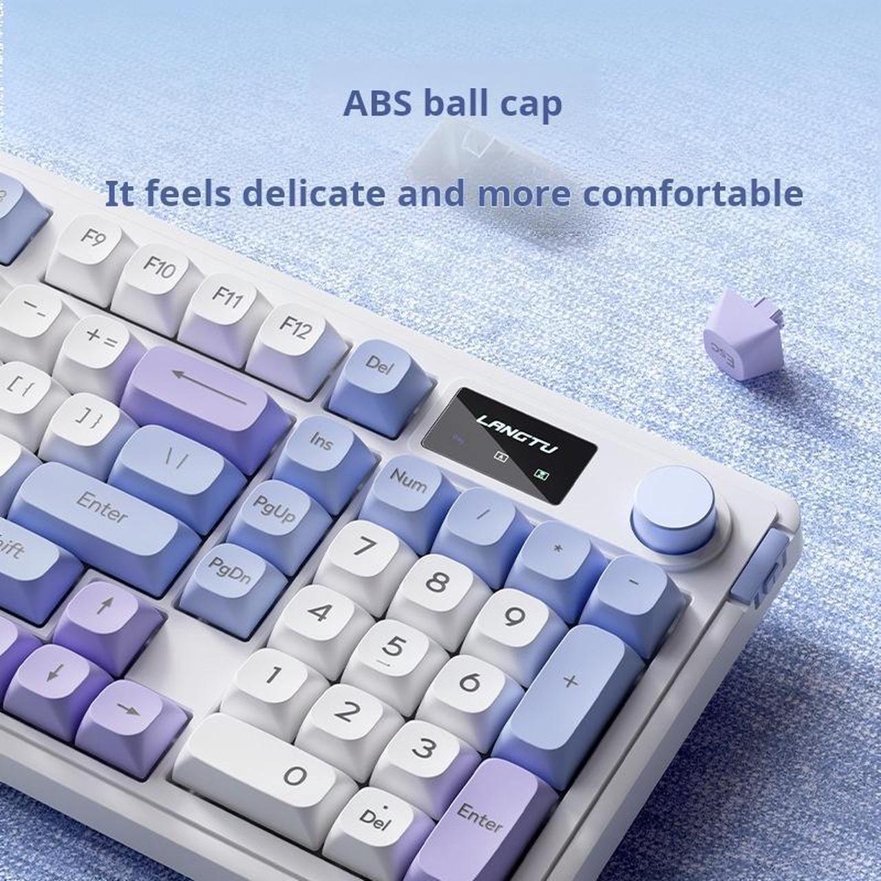 Alt view image 3 of 4 - L98 three-mode Bluetooth wireless 2.4g wired keyboard Mechanical feel e-sports office keyboard WIN/MAC dual system RGB light effect GASKET structure
