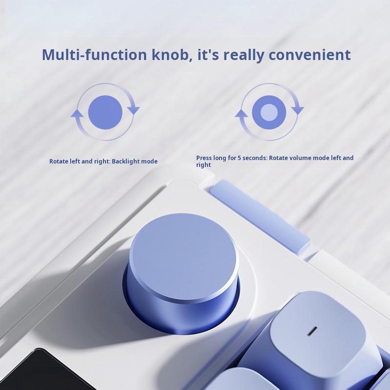 Alt view image 4 of 4 - L98 three-mode Bluetooth wireless 2.4g wired keyboard Mechanical feel e-sports office keyboard WIN/MAC dual system RGB light effect GASKET structure