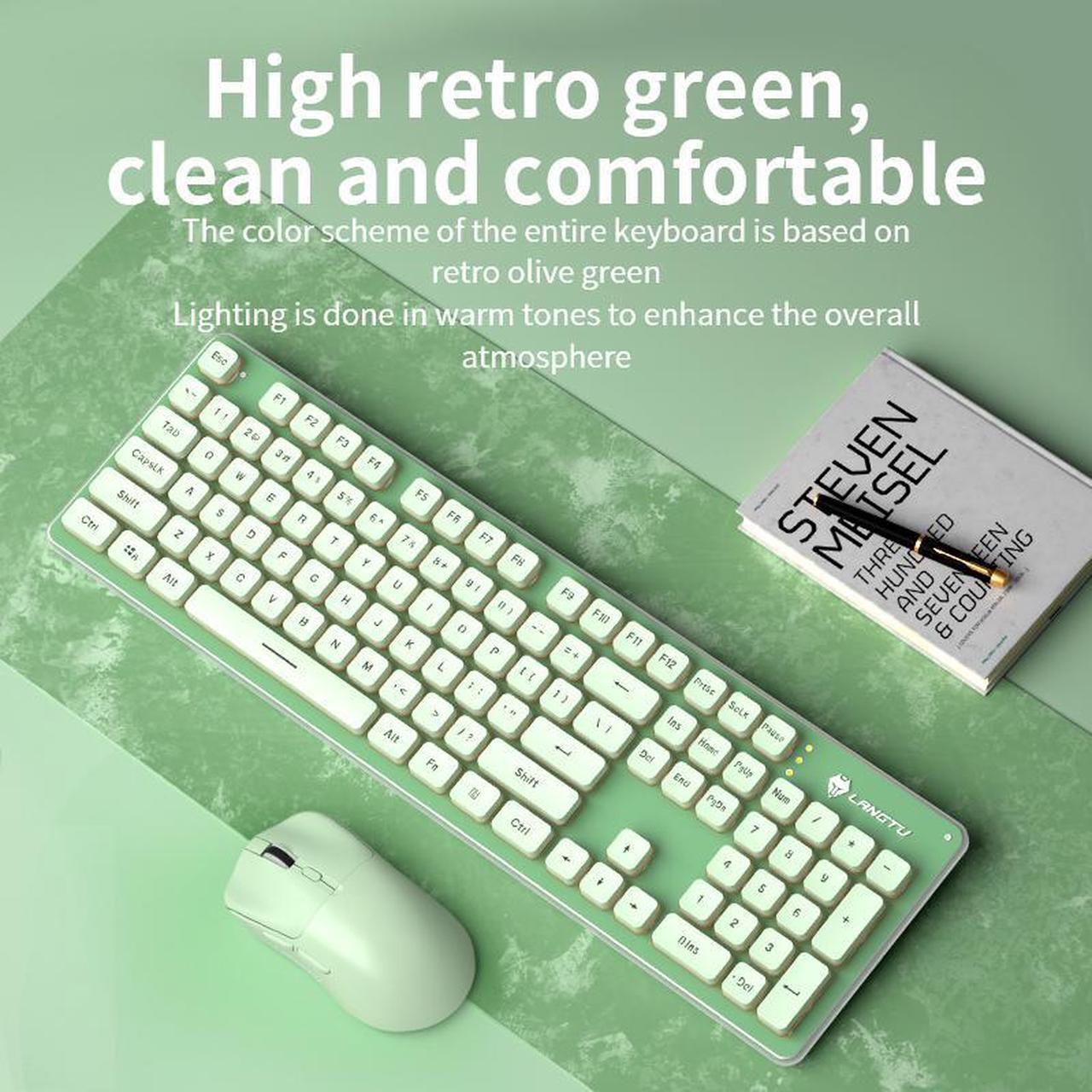 Alt view image 4 of 6 - Langtu L1 mechanical tactile silent wireless keyboard, volcano architecture key waterproof, single light backlight effect, universal model