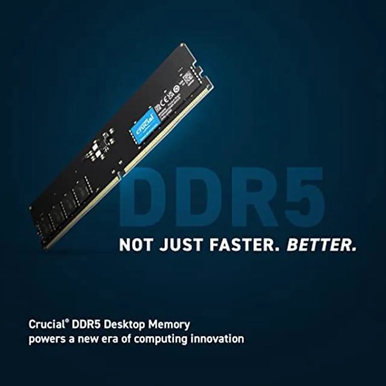 Alt view image 2 of 5 - Crucial RAM 64GB Kit (2x32GB) DDR5 4800MHz CL40 Desktop Memory CT2K32G48C40U5