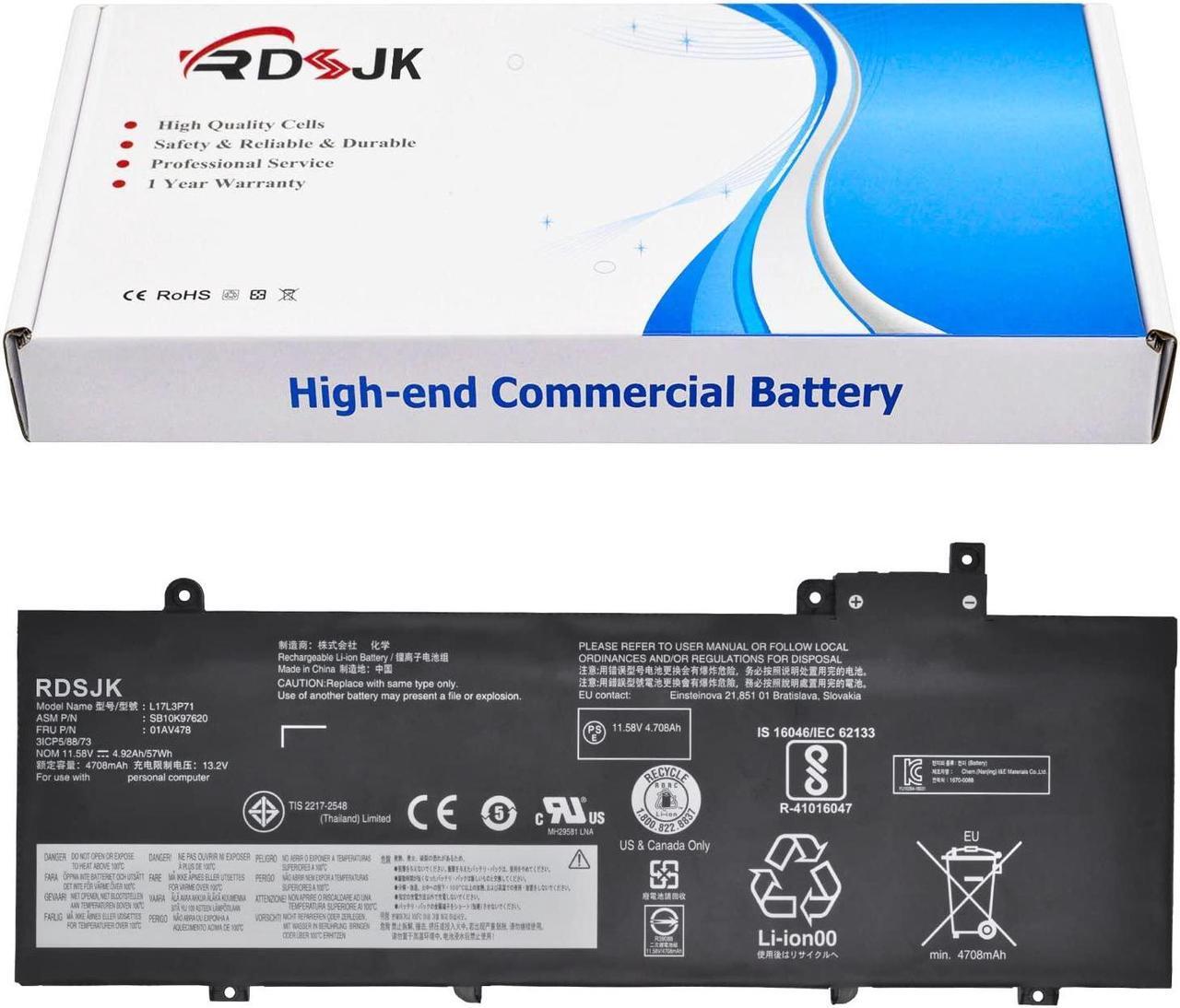 Main image of L17L3P71 L17M3P71 L17S3P71 L17M3P72 01AV478 01AV479 01AV480 Laptop Battery for Lenovo ThinkPad T480s 20L7 20L8 20L7A011CD 20L7A01WCD 20L8S02D00 20L8S02E00 Series SB10K97620 SB10K97621 SB10K97622 57Wh