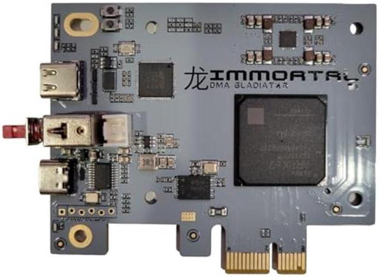 Alt view image 2 of 5 - Immortal DMA Gladiator, FPGA DMA with Custom Unique PCILeech Firmware up to 300 MB/s Speed, FPGA DMA USB-C/PCIe Connection, FPGA USB Firmware Flash Capable, PCILeech DMA, Development Board, DMA, FPGA