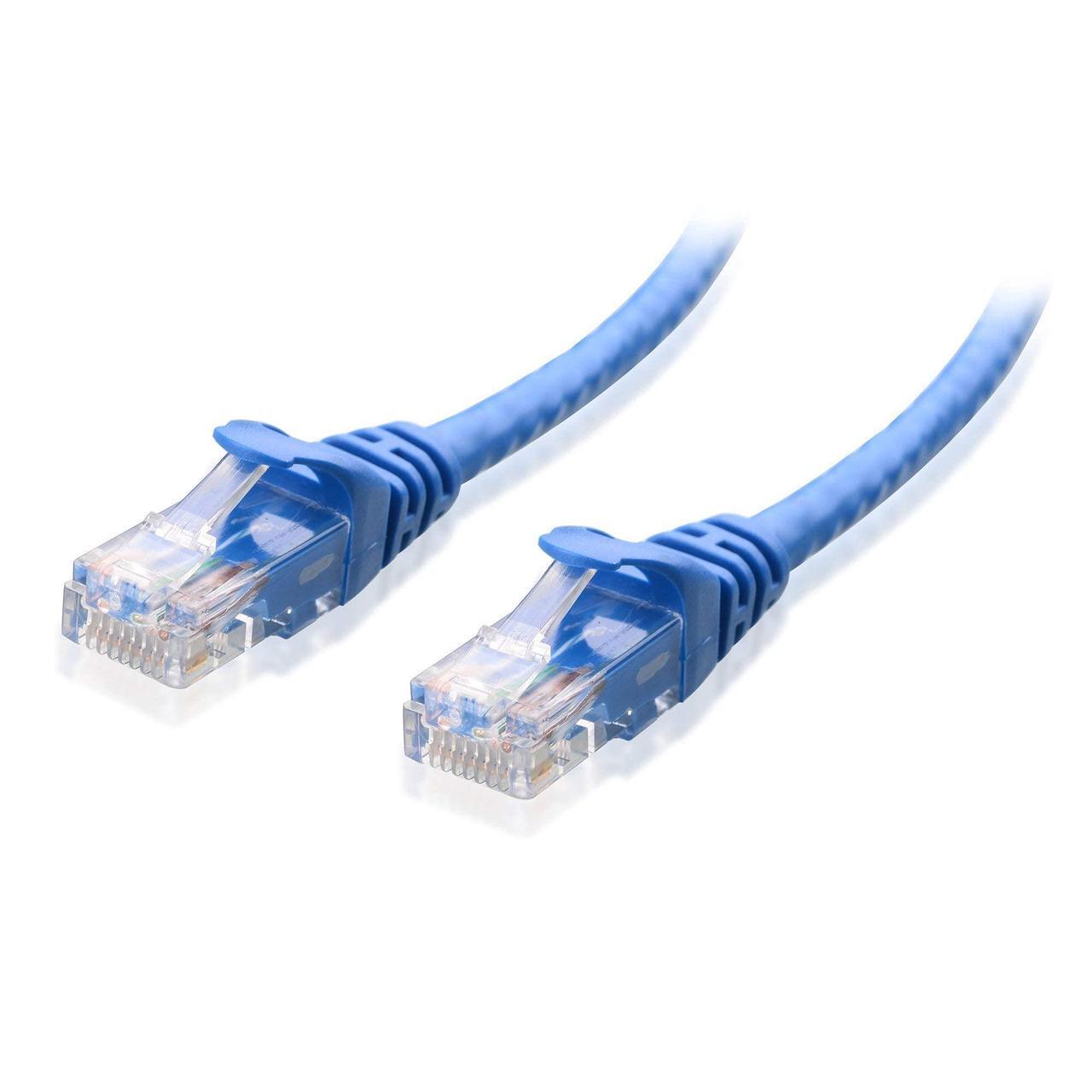 Alt view image 2 of 5 - Cable Matters Snagless Long Cat6 Ethernet Cable (Cat6 Cable, Cat 6 Cable) in Blue 75 ft & Cat6 Flat Ethernet Cable in White 50 ft