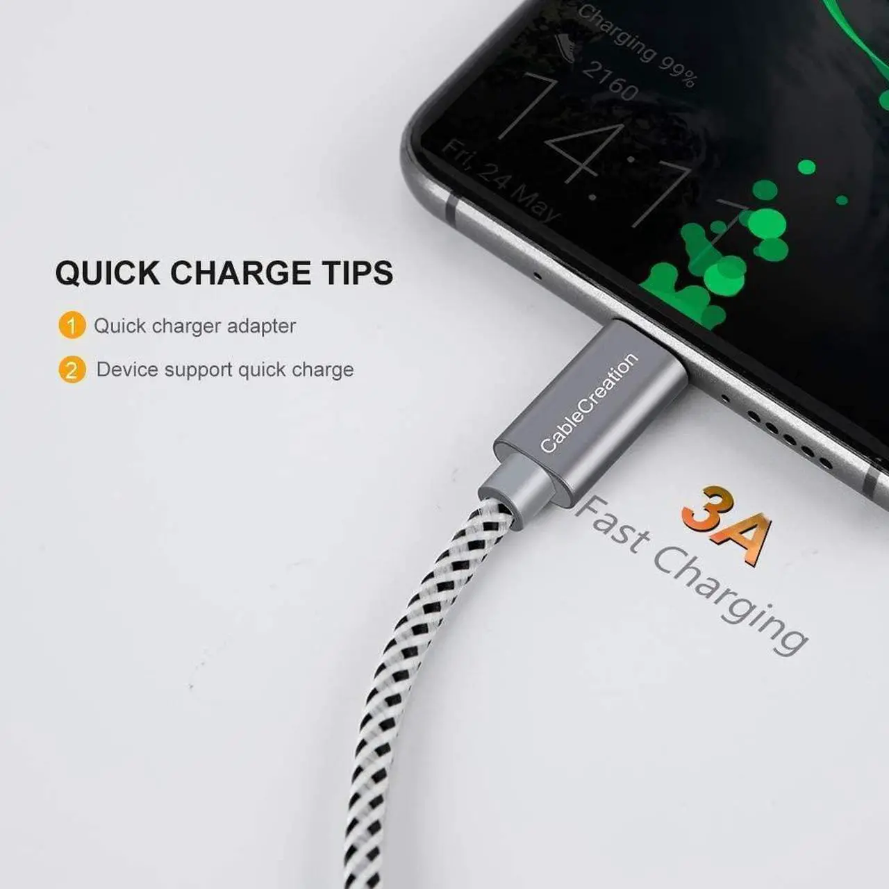Alt view image 2 of 5 - CableCreation Short USB C Cable 6 inch Bundle with 2 in 1 USB C to 3.5mm Headphone and Charger Adapter