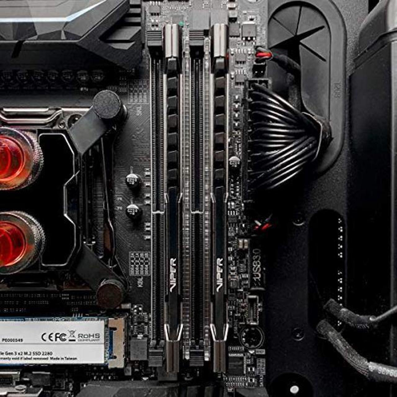 Alt view image 3 of 5 - Patriot Viper Steel DDR4 RAM 32GB (2X16GB) 3600MHz CL18 UDIMM Desktop Gaming Memory Kit - PVS432G360C8K