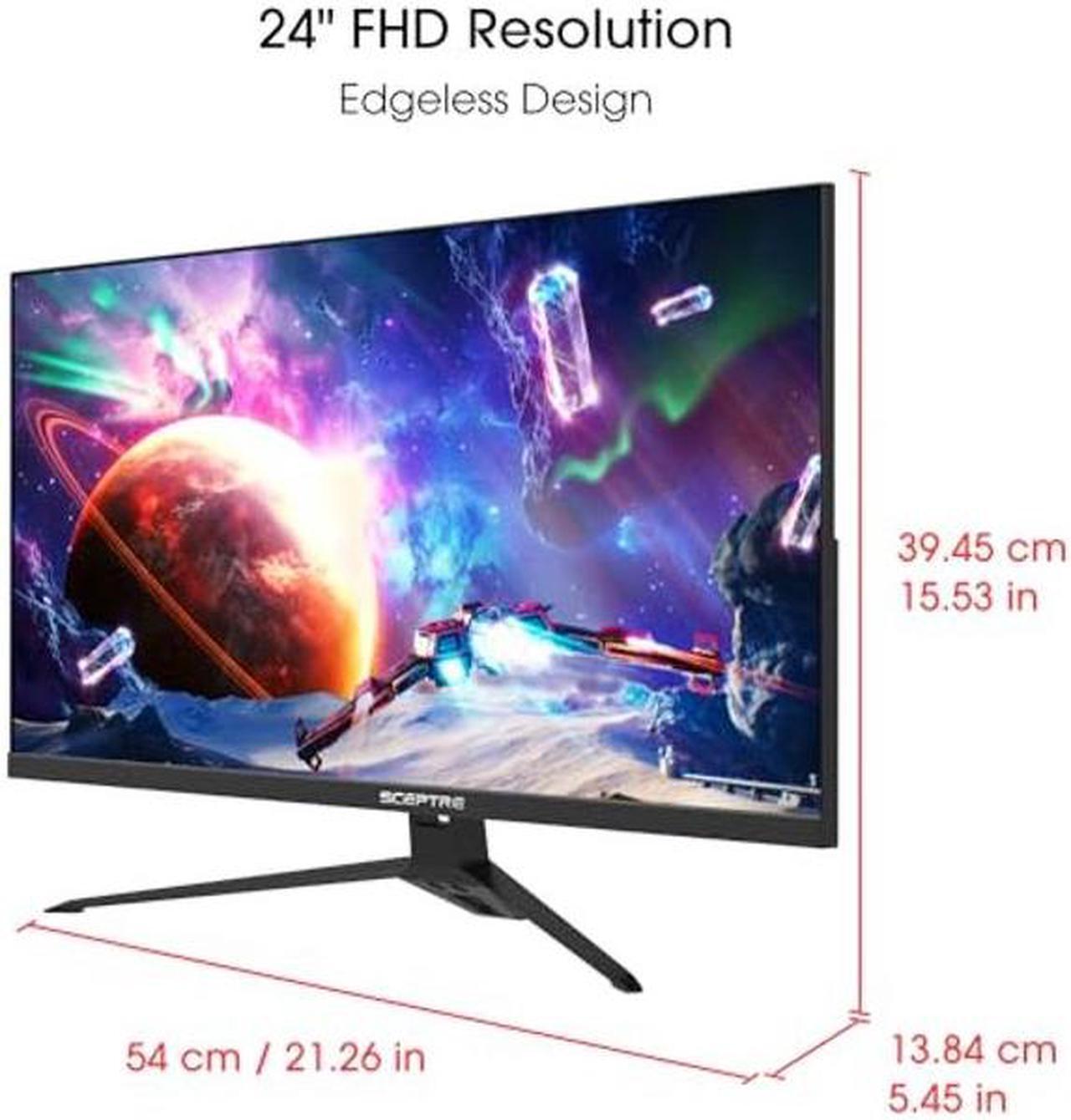 Alt view image 3 of 5 - Sceptre IPS 24" Gaming Monitor 165Hz 144Hz Full HD (1920 x 1080) FreeSync Eye Care FPS RTS DisplayPort HDMI Build-in Speakers, Machine Black 2020 (E248B-FPT168),IPS 24" 165Hz