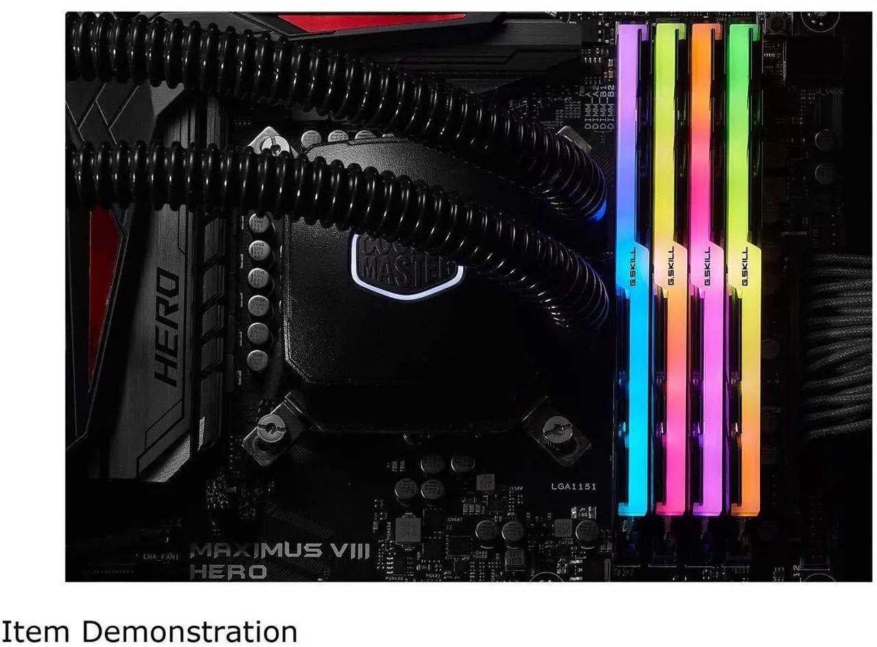 Alt view image 2 of 4 - G.SKILL Trident Z RGB Series (XMP) DDR4 RAM 128GB (4x32GB) 3600MT/s CL18-22-22-42 1.35V Intel AMD Desktop Computer Memory UDIMM (F4-3600C18Q-128GTZR)