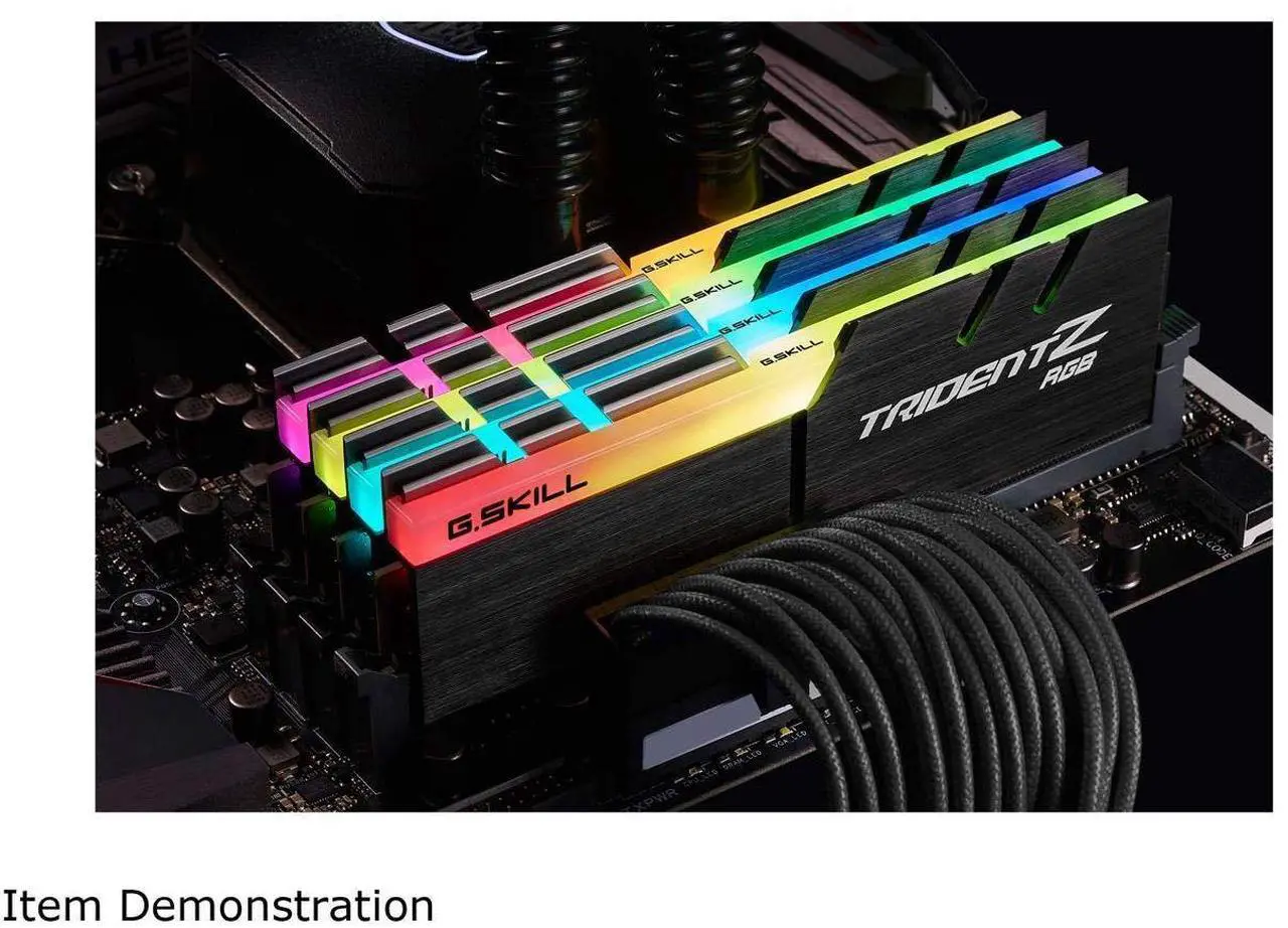 Alt view image 3 of 4 - G.SKILL Trident Z RGB Series (XMP) DDR4 RAM 128GB (4x32GB) 3600MT/s CL18-22-22-42 1.35V Intel AMD Desktop Computer Memory UDIMM (F4-3600C18Q-128GTZR)