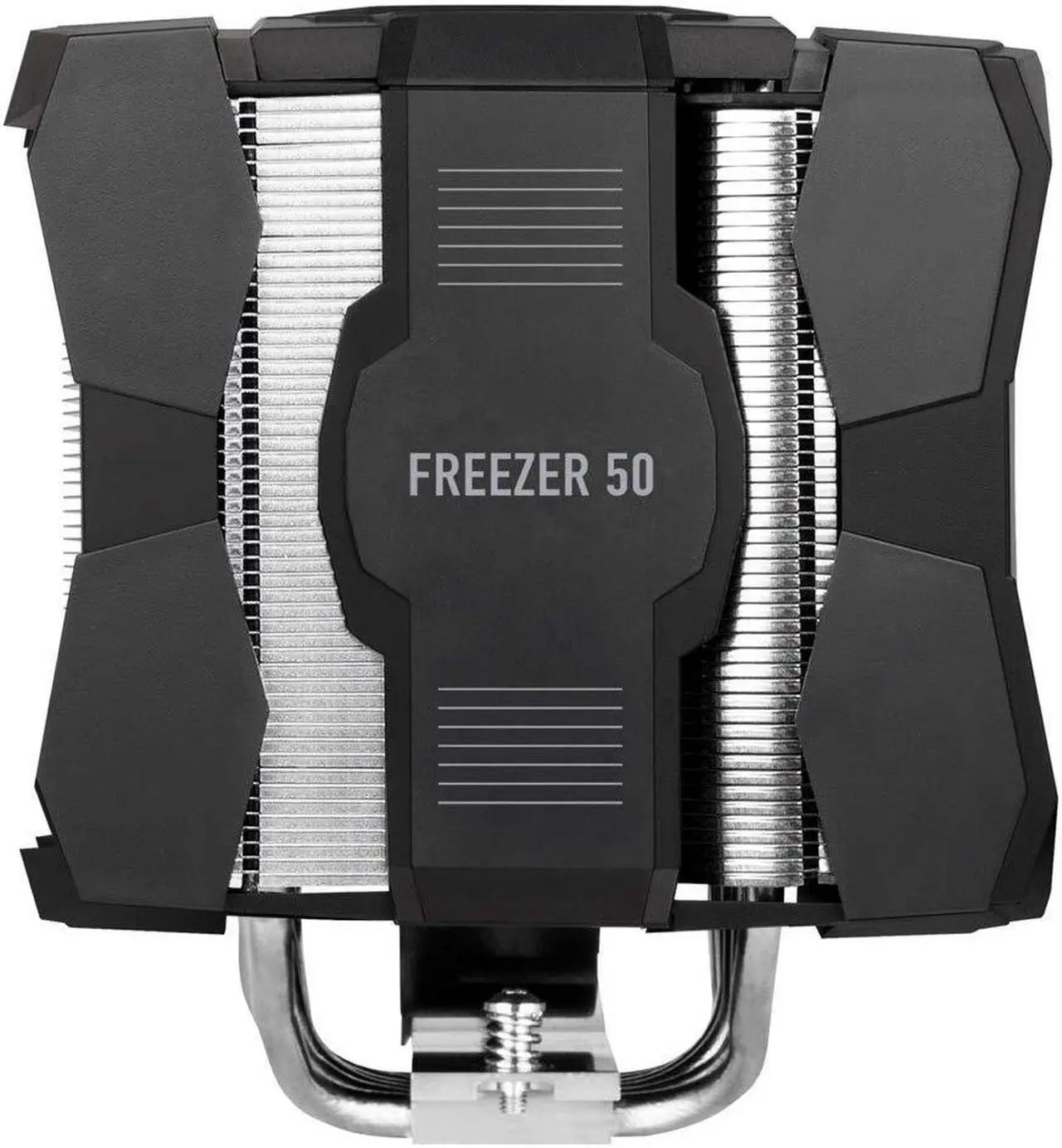 Main image of ARCTIC Freezer 50 (incl. A-RGB Controller) - Multi Compatible Dual Tower CPU Fan with A-RGB, CPU Air Cooler for AMD and Intel, Two Pressure-Optimised Fans, 6 Heatpipes, Incl. MX-4 Thermal Paste