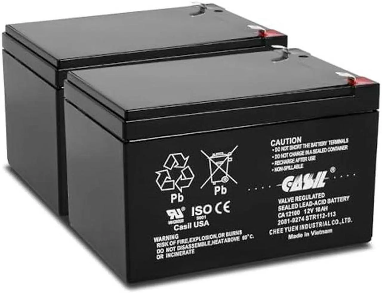 Main image of Casil 12V 10Ah Replacement Battery Compatible with APC Smart-UPS SMT1000, SMC1500, SMT1000C, SMT1000US, SU1000, SU1000BX120, SUA1000US, SUA1000 2 Pack