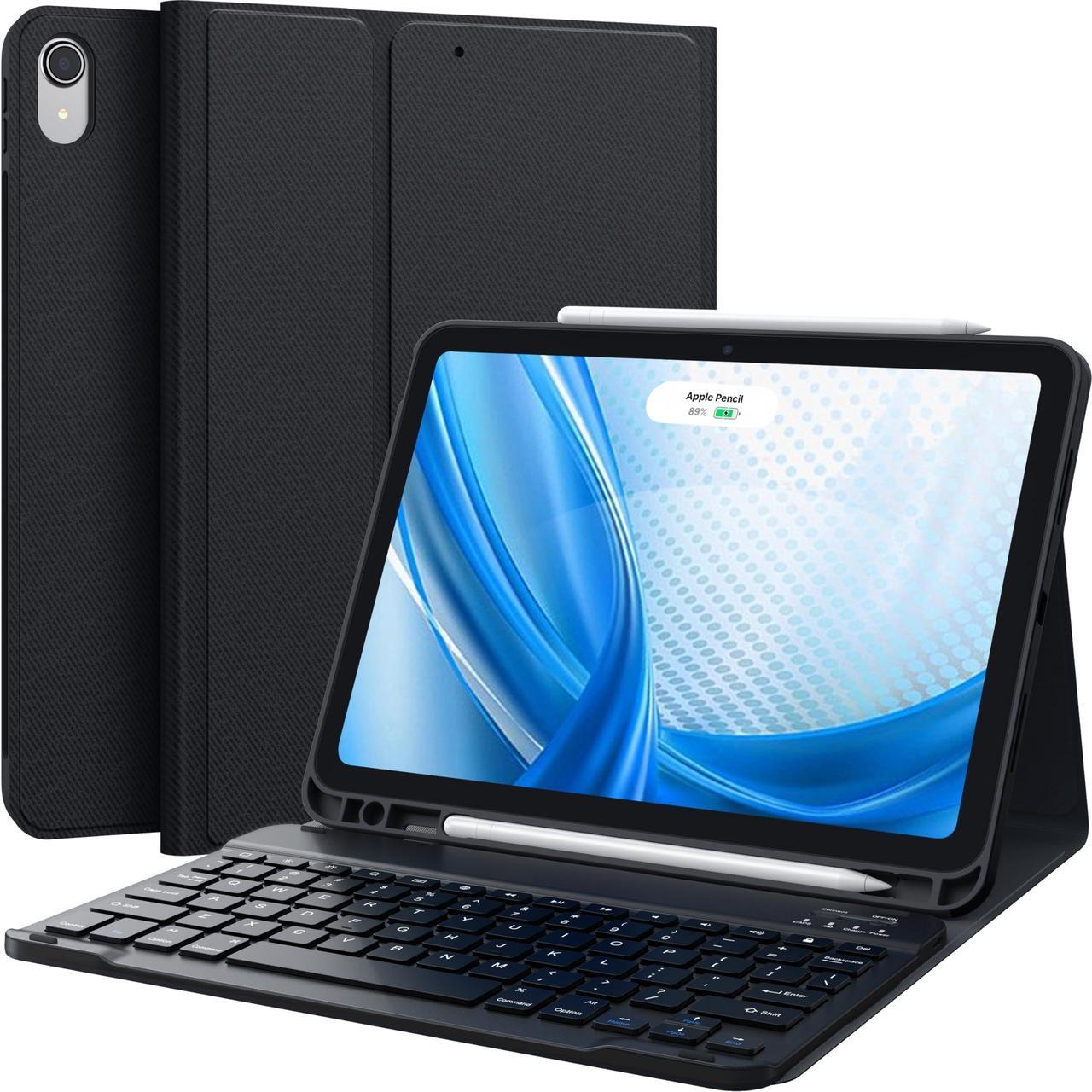 Main image of iPad Air 5th/4th Generation Case with Keyboard, CHESONA Keyboard Case for iPad Air 5th 2022 / Air 4th Gen 2020, Rechargeable Bluetooth Keyboard, Pencil Holder, for iPad Air 10.9 inch, Black