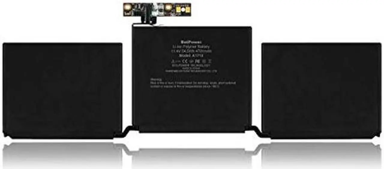 Alt view image 5 of 5 - BatPower A1713 Replacement Laptop Battery for Apple Late 2016 Mid 2017 MacBook Pro 13-inch A1708 EMC 2978 EMC 3164 Battery MacBook Pro 13" Two Thunderbolt 3 Ports A1708 Apple A1713 Battery 54.5Wh
