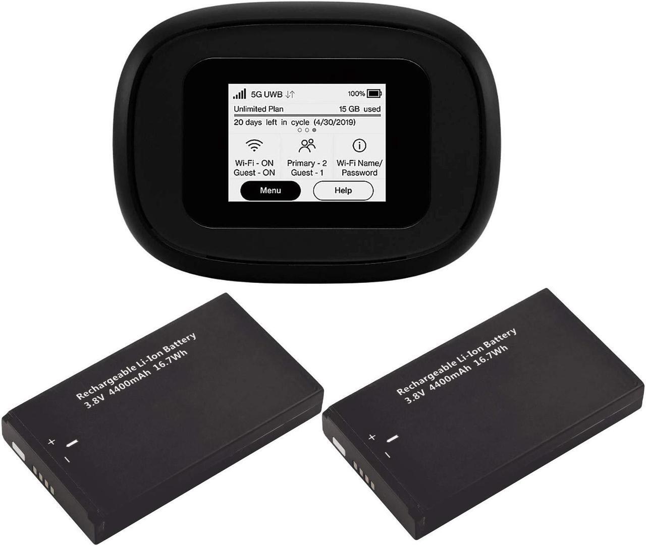 Main image of C5G Bundle | Inseego Verizon 5G and 4G LTE MiFi M1000 Hotspot Bundled with 2 Batteries (1 Stock + 1 Extra) | Connect up to 15 WiFi Devices and 1 Wired | Great for Remote Workers Wi-Fi 2.4 GHz & 5 GHz