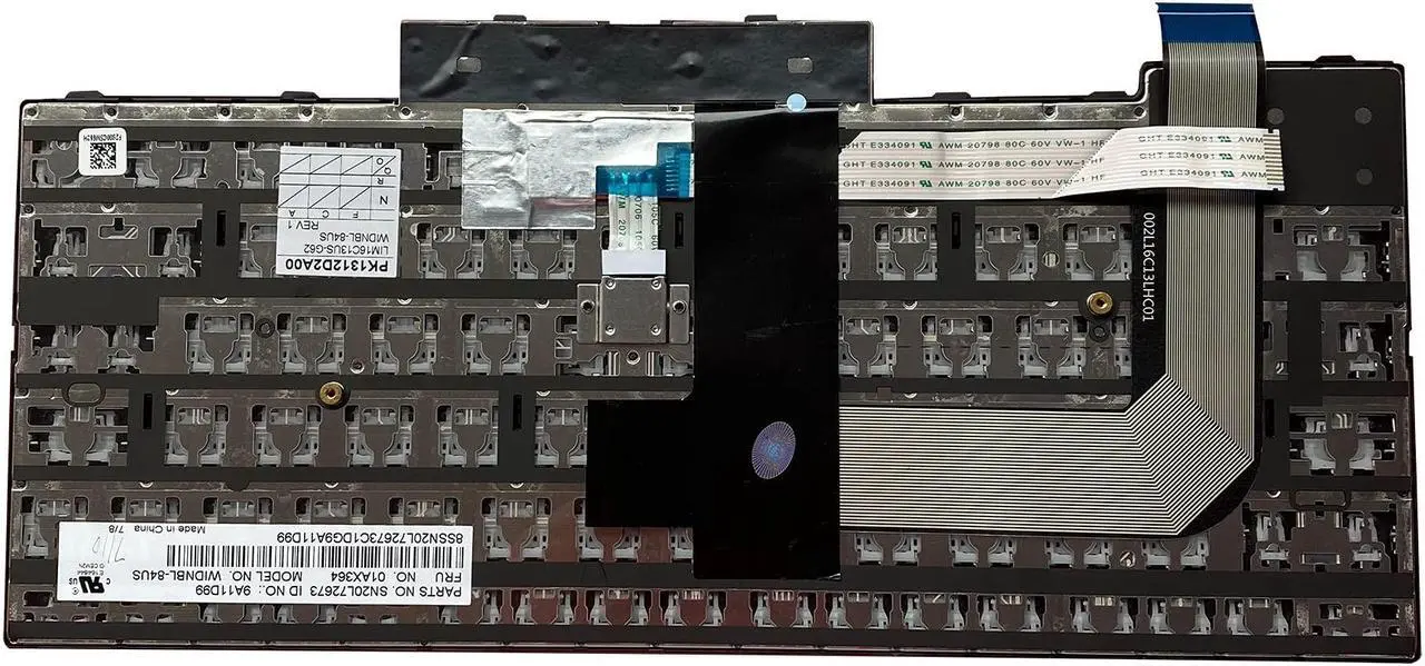 Alt view image 2 of 5 - Genuine Laptop Replacement Non-Backlit Keyboard for Lenovo ThinkPad A475 A485 T470 T480 01AX364 01AX405 01AX446 01HX339 01HX379 01HX299 01HX379 01HX299 01HX328 01HX368 01HX408 01AX364