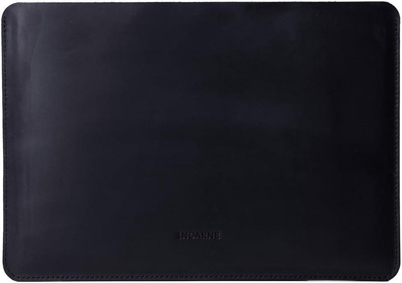 Main image of Leather Laptop Sleeve 13 inch for MacBook Pro | MacBook Air 13 inch Leather Sleeve - Fits MacBook Air & Pro 13" M1 A2337 A2338, M2 A2681, Black