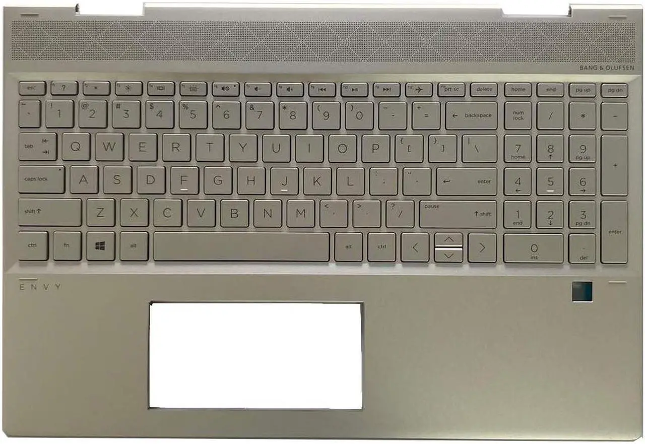 Main image of Replacement for HP Envy x360 15 DR 15T-DR000 15T-DR000 15T-DR100 Convertible 15-dr1009TU Laptop Upper Case Palmrest Keyboard Touchpad Assembly Part L56974-001 Top Cover Sliver