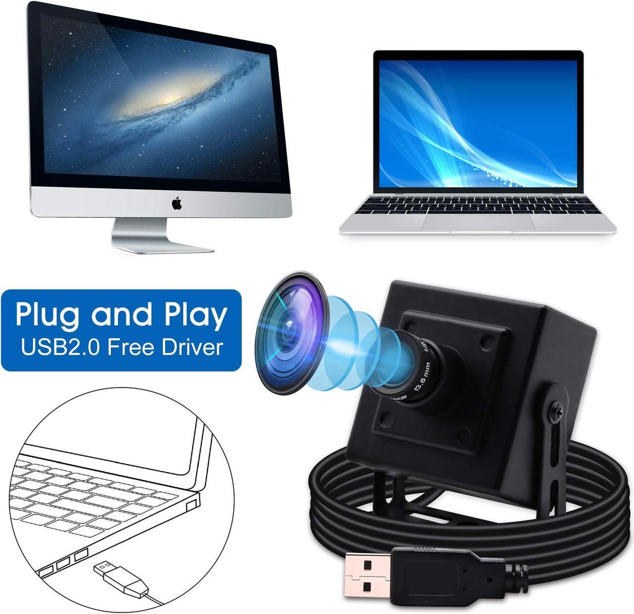 Alt view image 3 of 5 - 4K USB Camera with 170degree Fisheye Lens HD Video Audio Webcam High Speed Wide Angle PC Camera IMX317 USB with Camera for Computer Mini UVC USB2.0 Web Camera for Laptop Jetson Nano Raspberry Pi