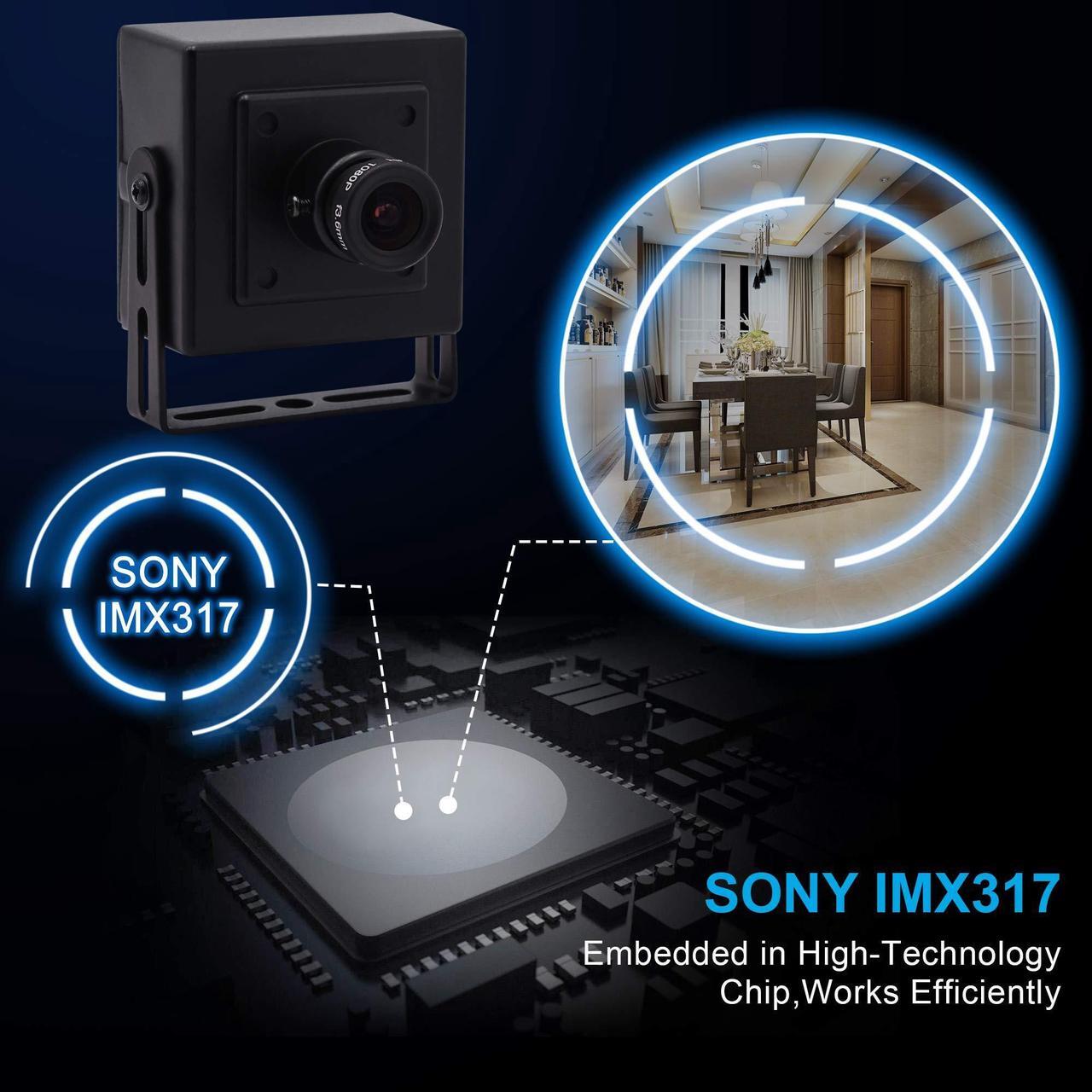 Alt view image 4 of 5 - 4K USB Camera with 170degree Fisheye Lens HD Video Audio Webcam High Speed Wide Angle PC Camera IMX317 USB with Camera for Computer Mini UVC USB2.0 Web Camera for Laptop Jetson Nano Raspberry Pi