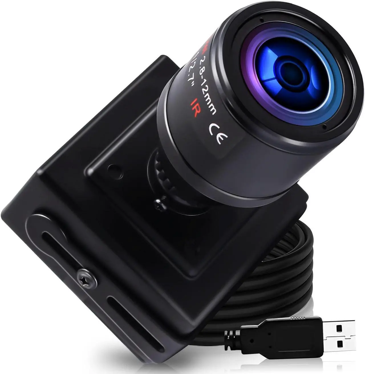 Main image of Varifocal Lens Usb Camera Full HD 2448P Usb Webcam Mini Camera,8 MP High Definition Usb with Cameras,USB2.0 Web Cameras,Plug&Play,2.8-12mm Varifocal Lens USB Cameras with UVC for Android Linux Windows