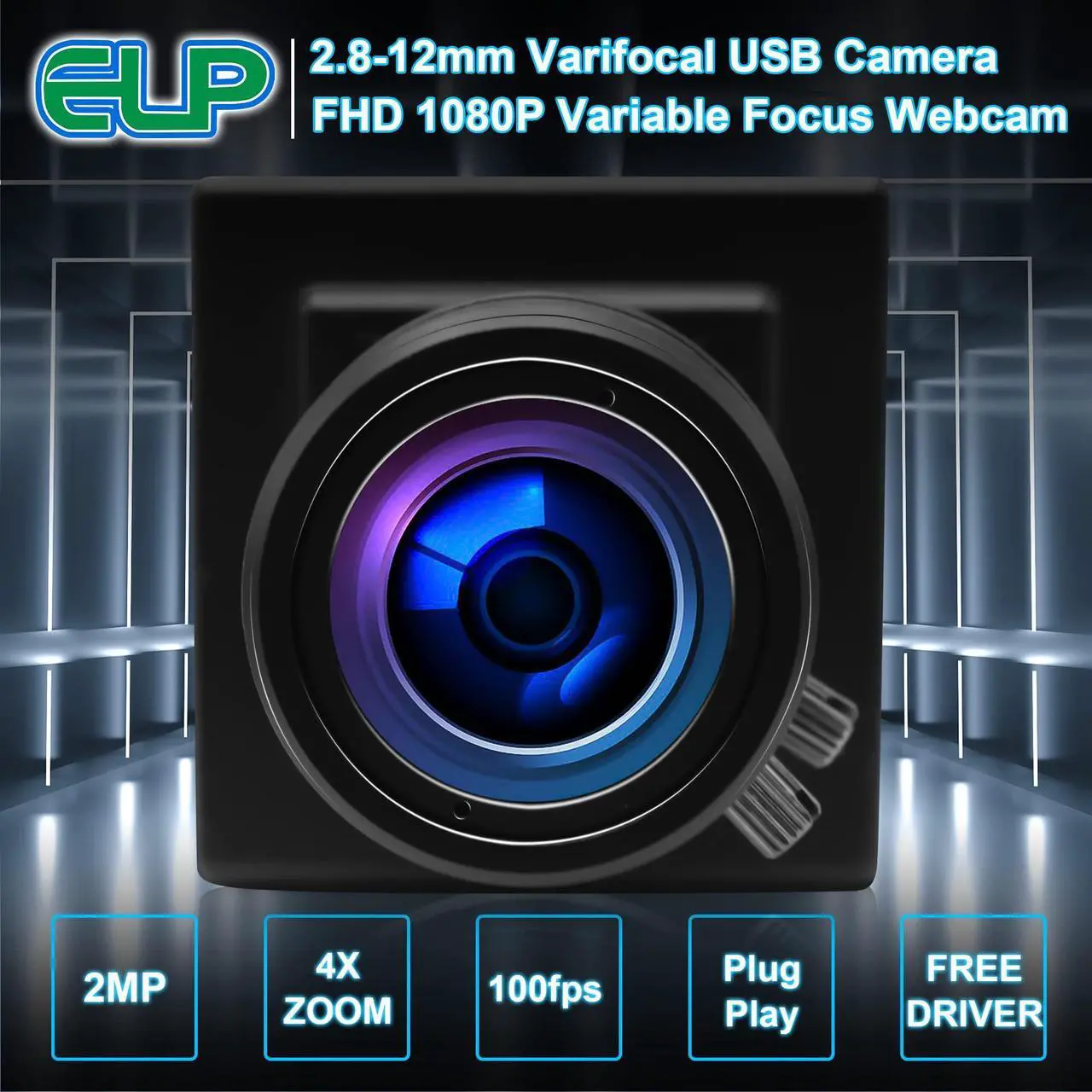 Alt view image 4 of 5 - Varifocal Lens Usb Camera Full HD 2448P Usb Webcam Mini Camera,8 MP High Definition Usb with Cameras,USB2.0 Web Cameras,Plug&Play,2.8-12mm Varifocal Lens USB Cameras with UVC for Android Linux Windows