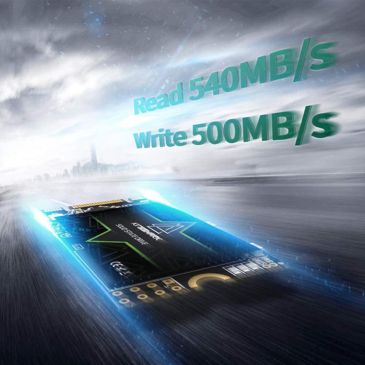 Alt view image 2 of 5 - Kingshark Gamer SSD M.2 2242 500GB Internal Ngff SSD 42MM SATA III 6Gb/s (500GB, M.2 2242)