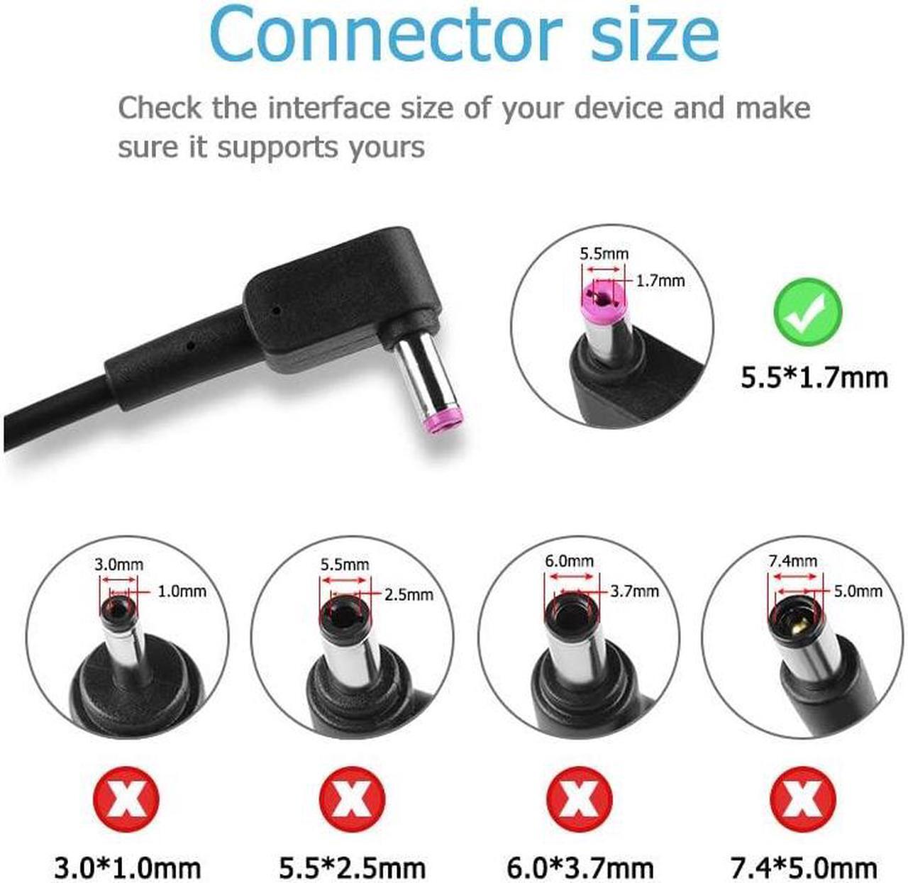 Alt view image 3 of 5 - 135W AC Charger Replacement for Acer Chicony A18-135P1A Liteon PA-1131-26 KP13503006 KP13501005 KP13503007 KP13501008 KP1350H001 Nitro 5 AN515-42 AN515-43 AN515-44 AN515-51 AN515-52 AN515-53