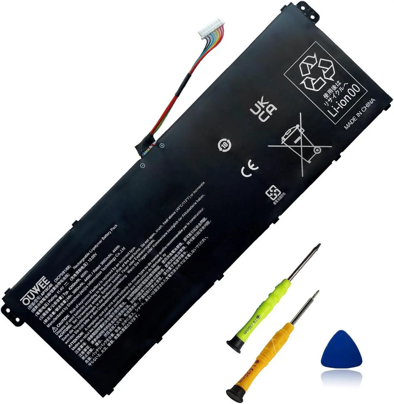 Main image of OUWEE AP18C4K Laptop Battery Compatible with ACER Aspire 5 A515-43 Spin 3 SP314-54N Series Notebook 11.4V 4200mAh 48Wh